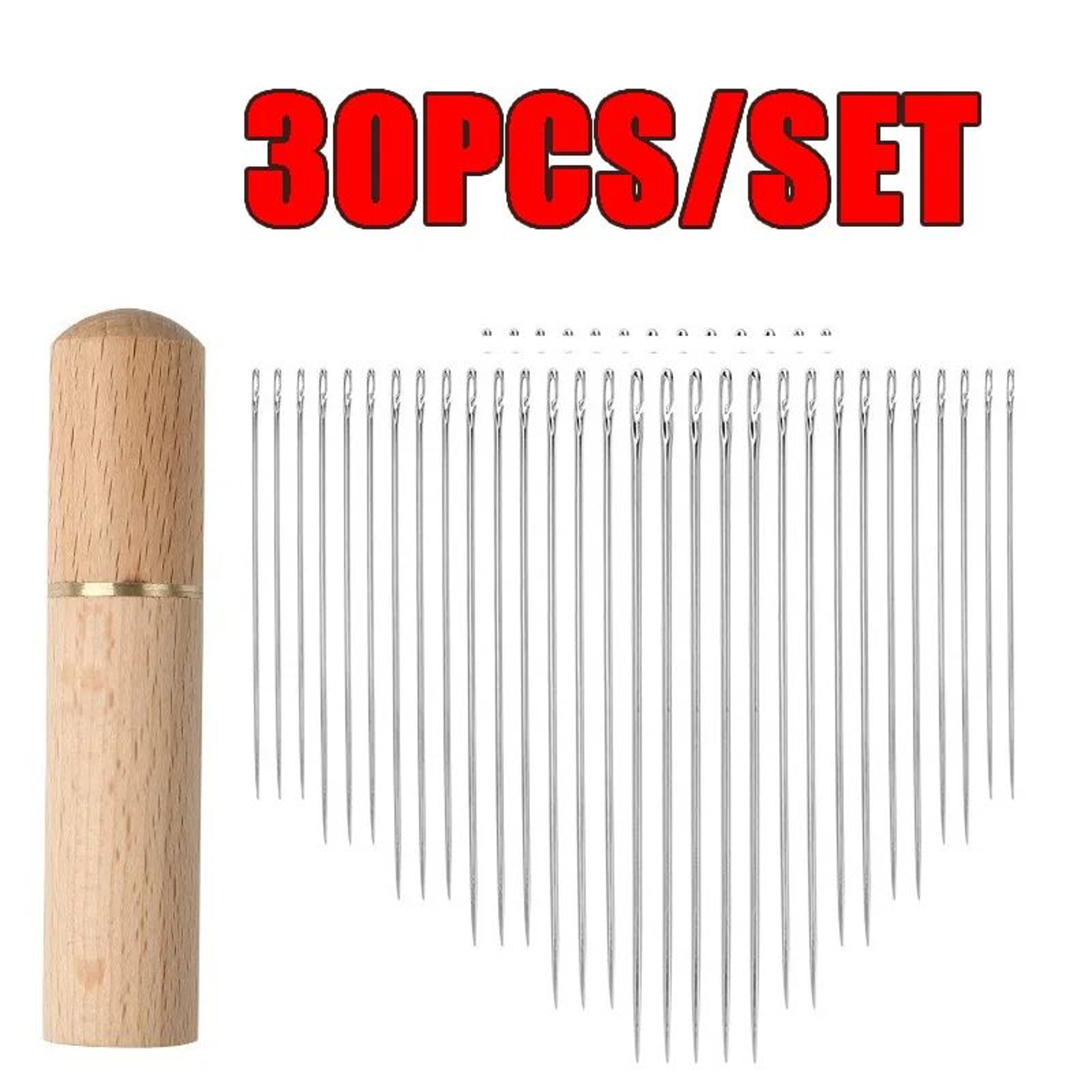 EasyThread SelfThreading Sewing Needles  Blind Needle Set For Quick Stitching 30 Pcs 8