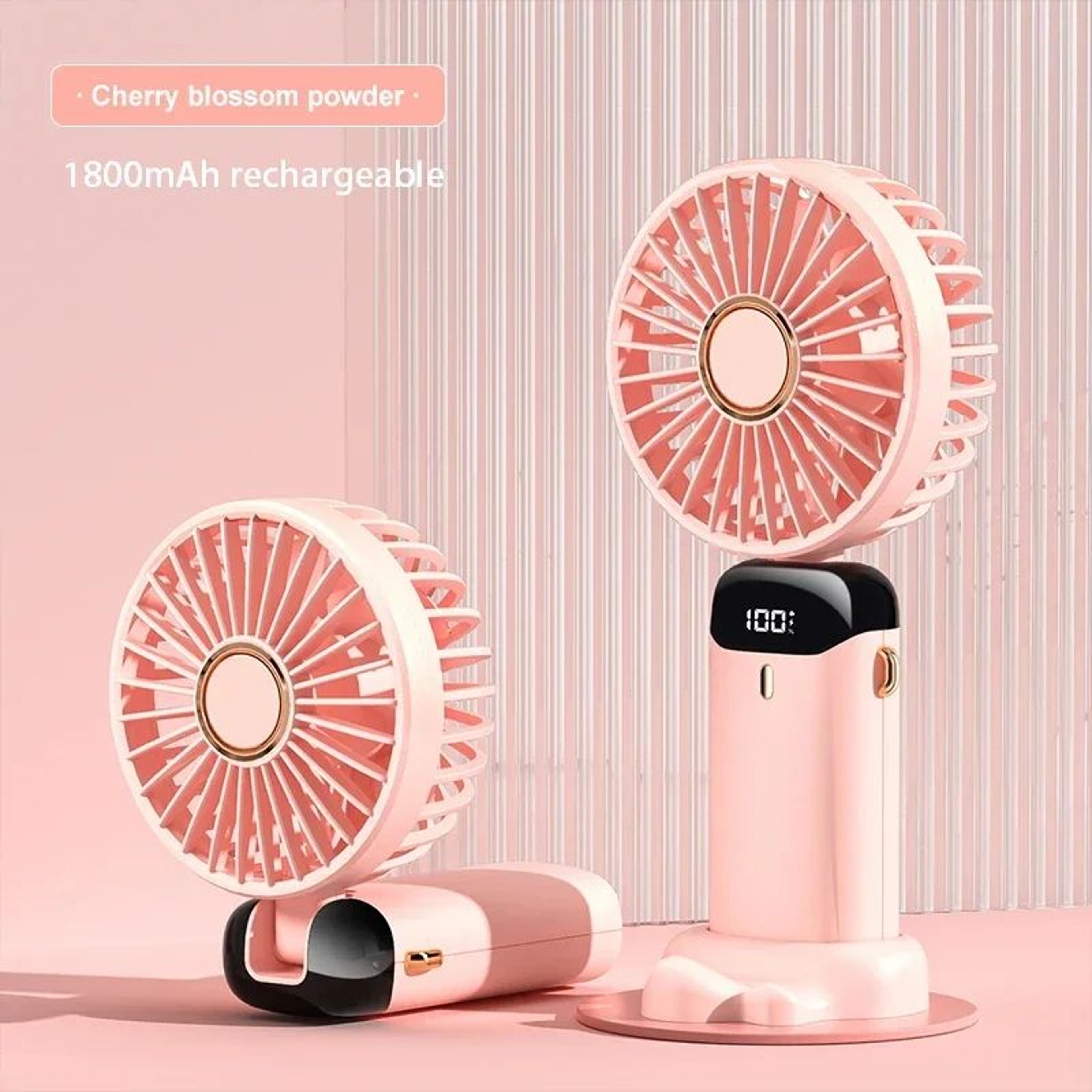CoolFlex Portable Mini Fan  Foldable Neck Hanging USB Rechargeable Fan With Display 4
