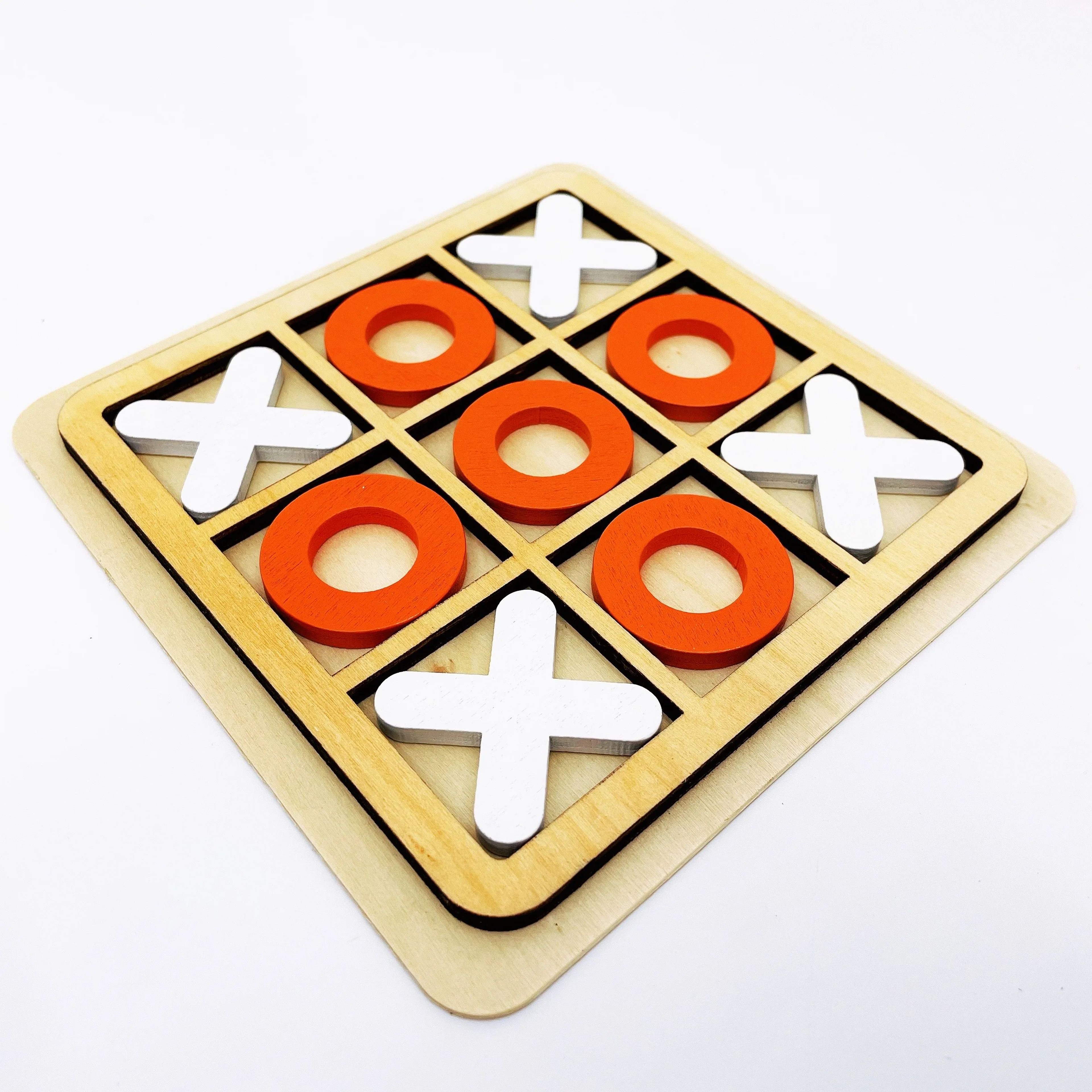TimberPlay Wooden Tic Tac Toe Game  Classic Family Board Game For Indoor  Outdoor Fun 3
