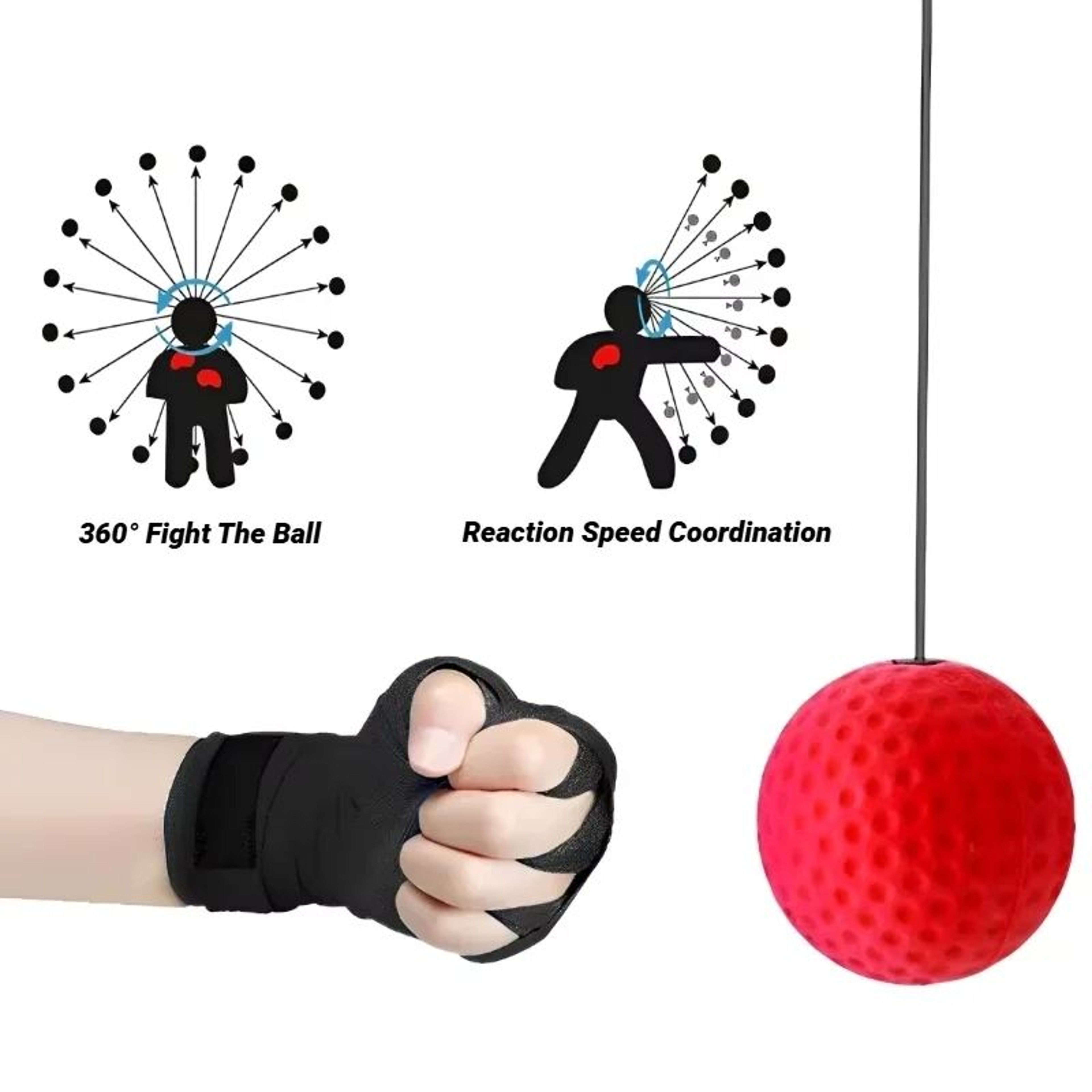 ReflexStrike Boxing Reflex Head Trainer  HeadMounted Speed Ball For MMA  Muay Thai 3