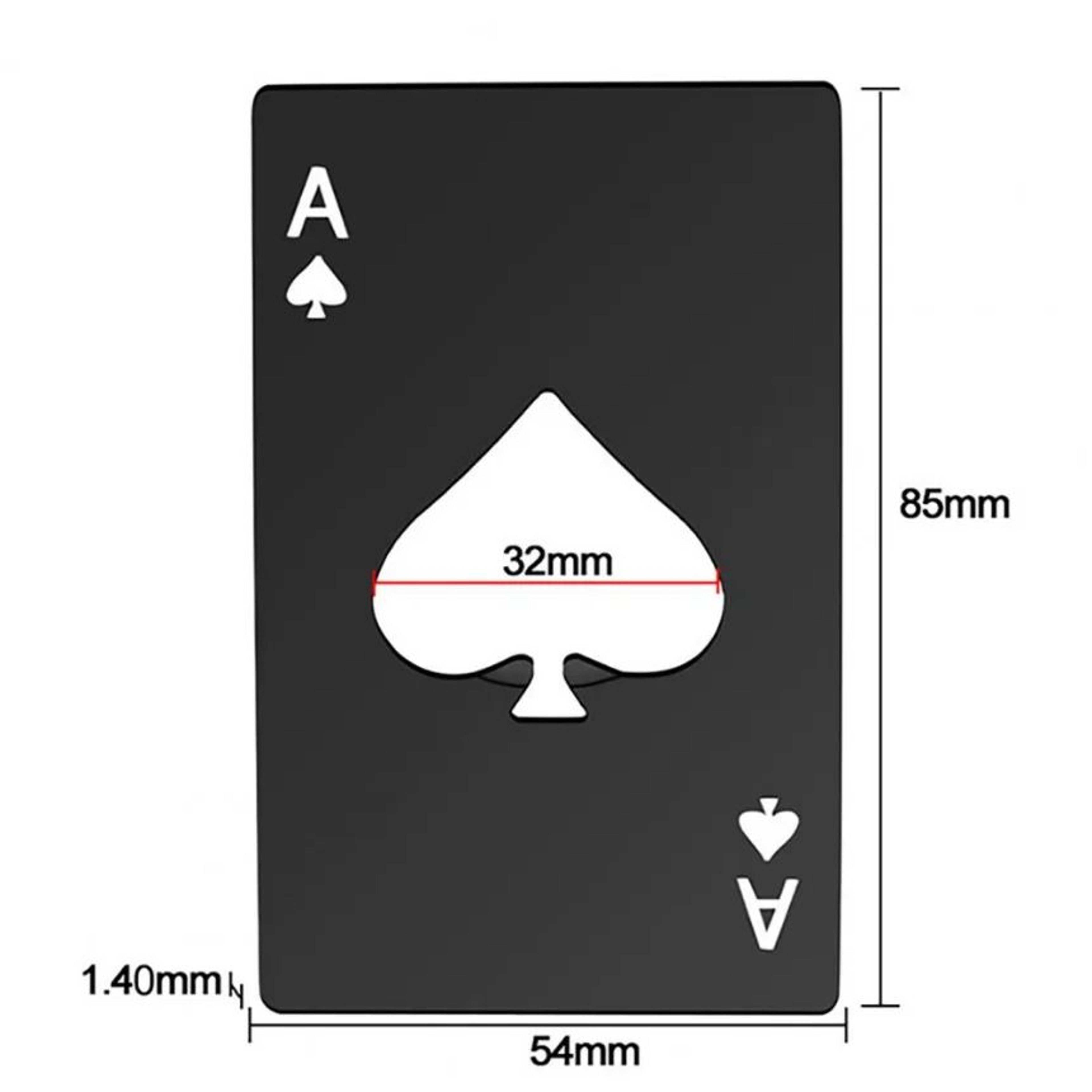 CardAce Poker Bottle Opener  Credit Card Size Stainless Steel Beer Opener 1