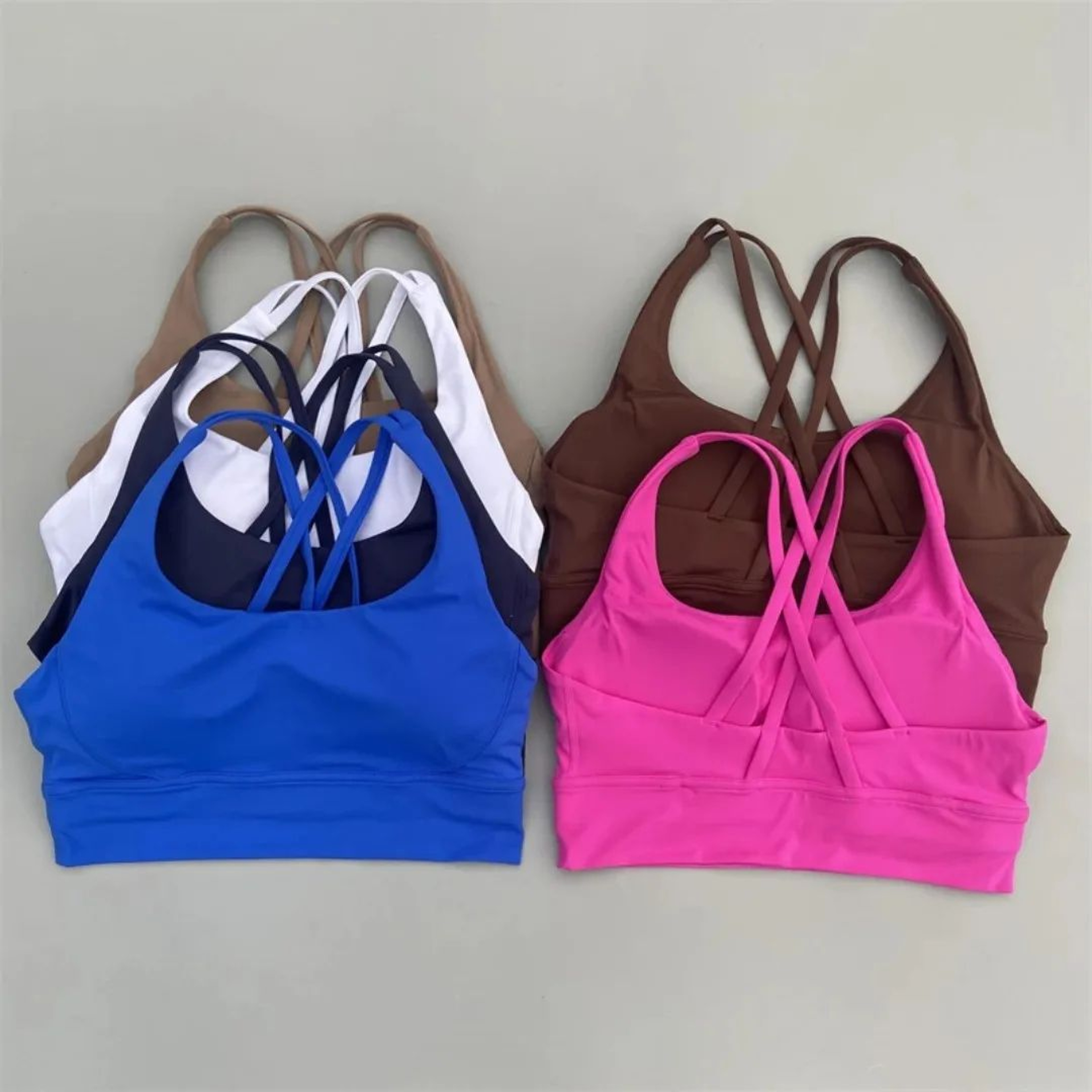 Performance Cross Back Sports Bra  Supportive Women Fitness Bra With PushUp Chest Pads 1