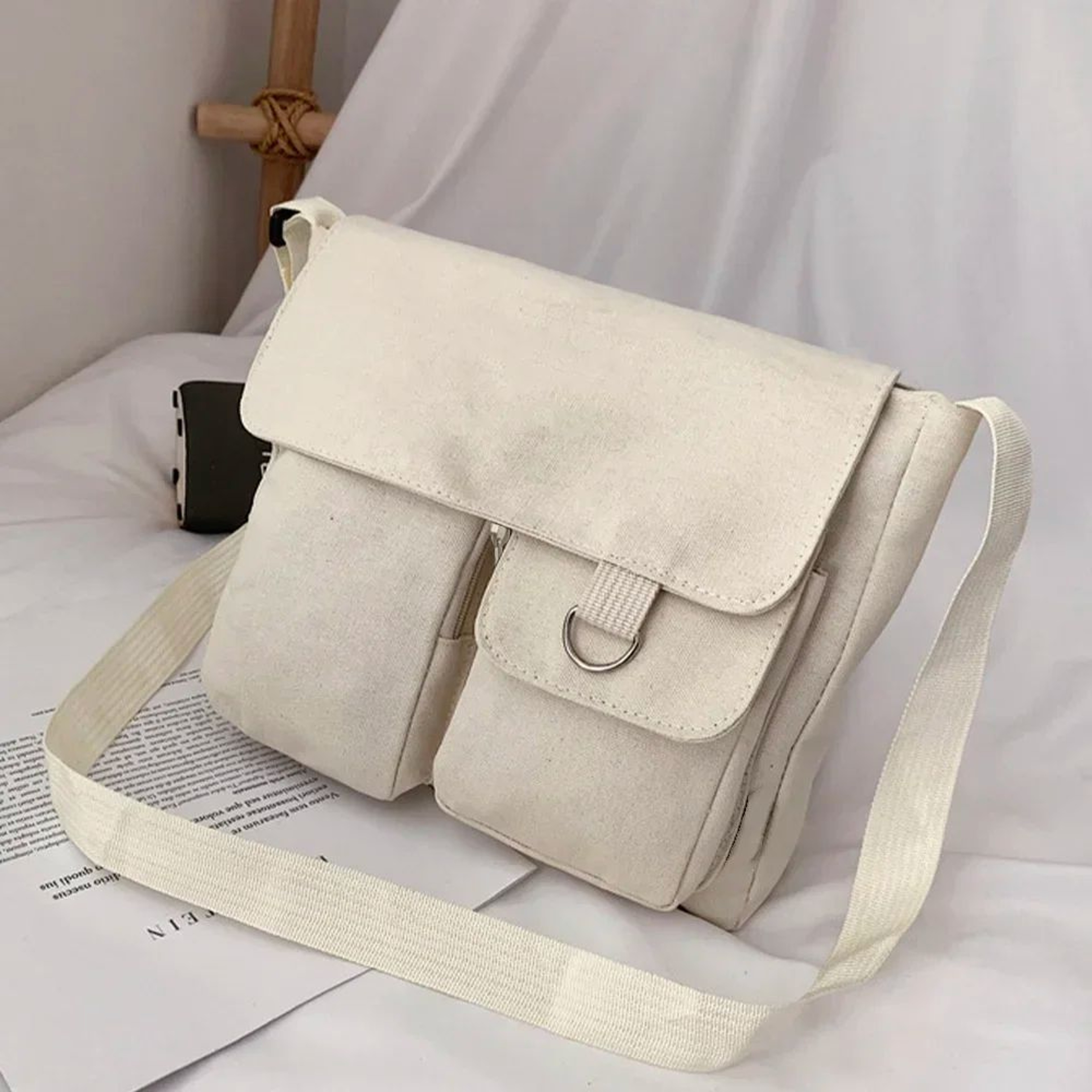 UrbanEase Canvas Crossbody Bag  Women Crossbody Bag With Large Capacity 9