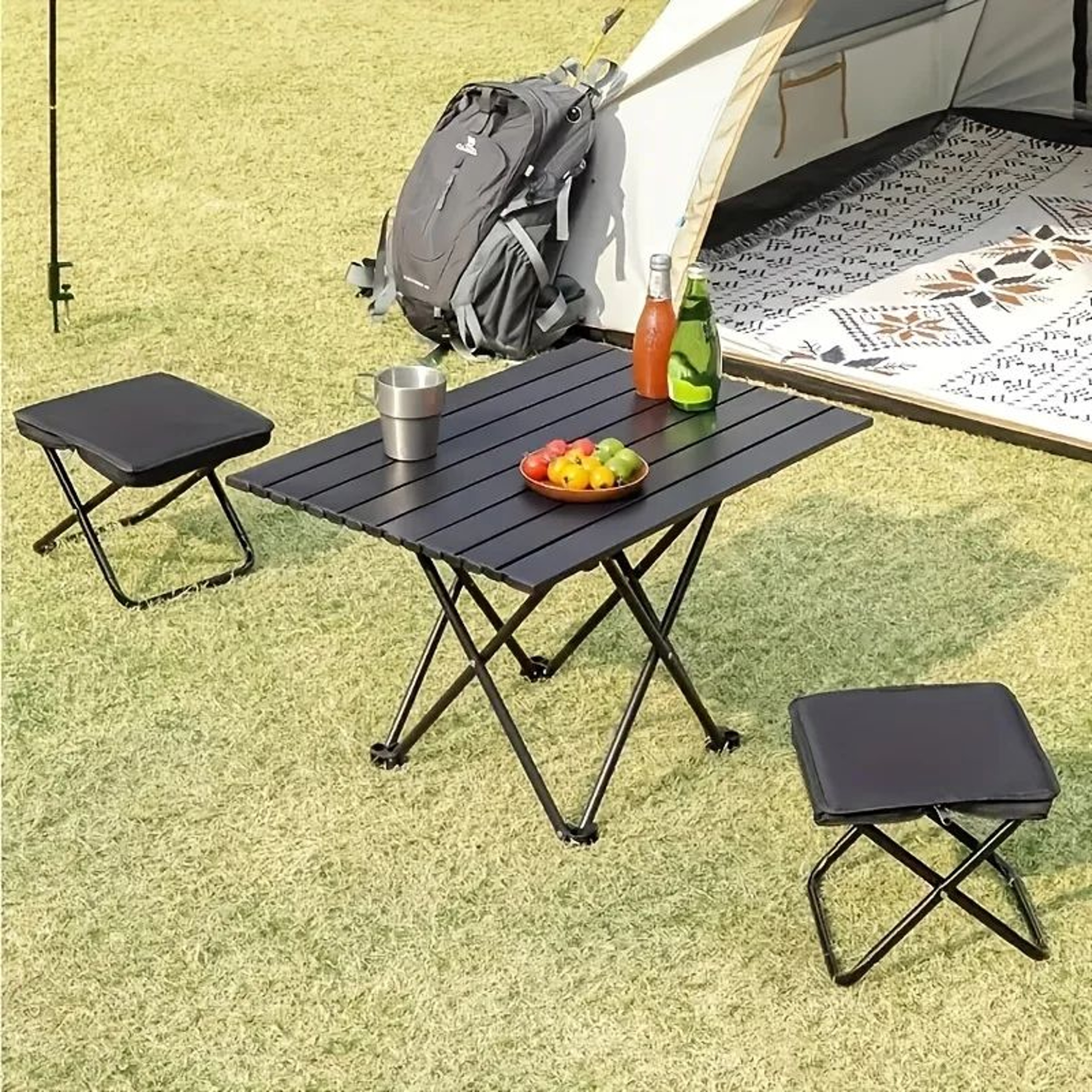 TrailEase Ultralight Folding Stool  Portable Camping Chair For Travel Fishing  Picnics 1