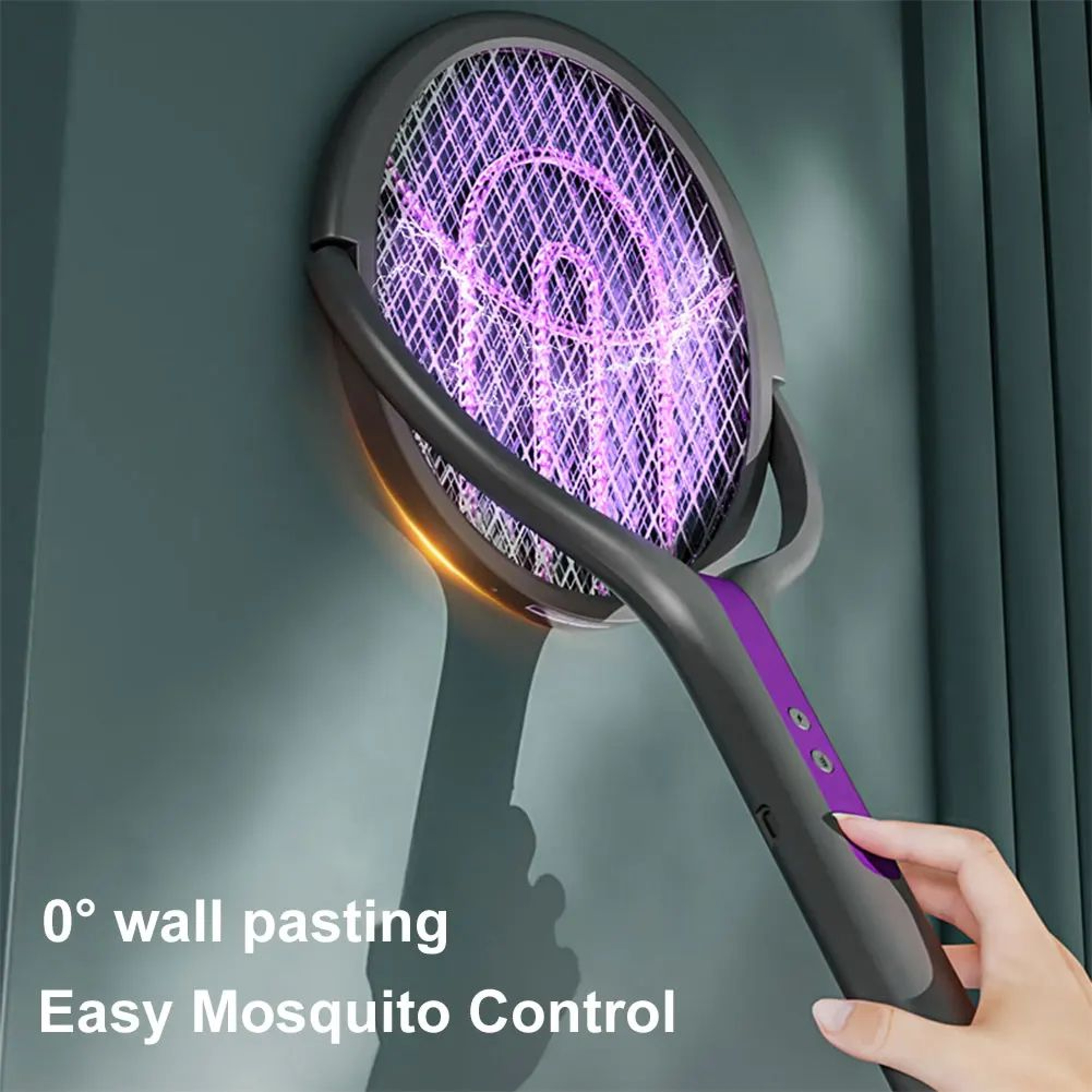 ZapGuard 2in1 Electric Mosquito Swatter  Electric Mosquito Swatter With Trap Lamp Mode 1