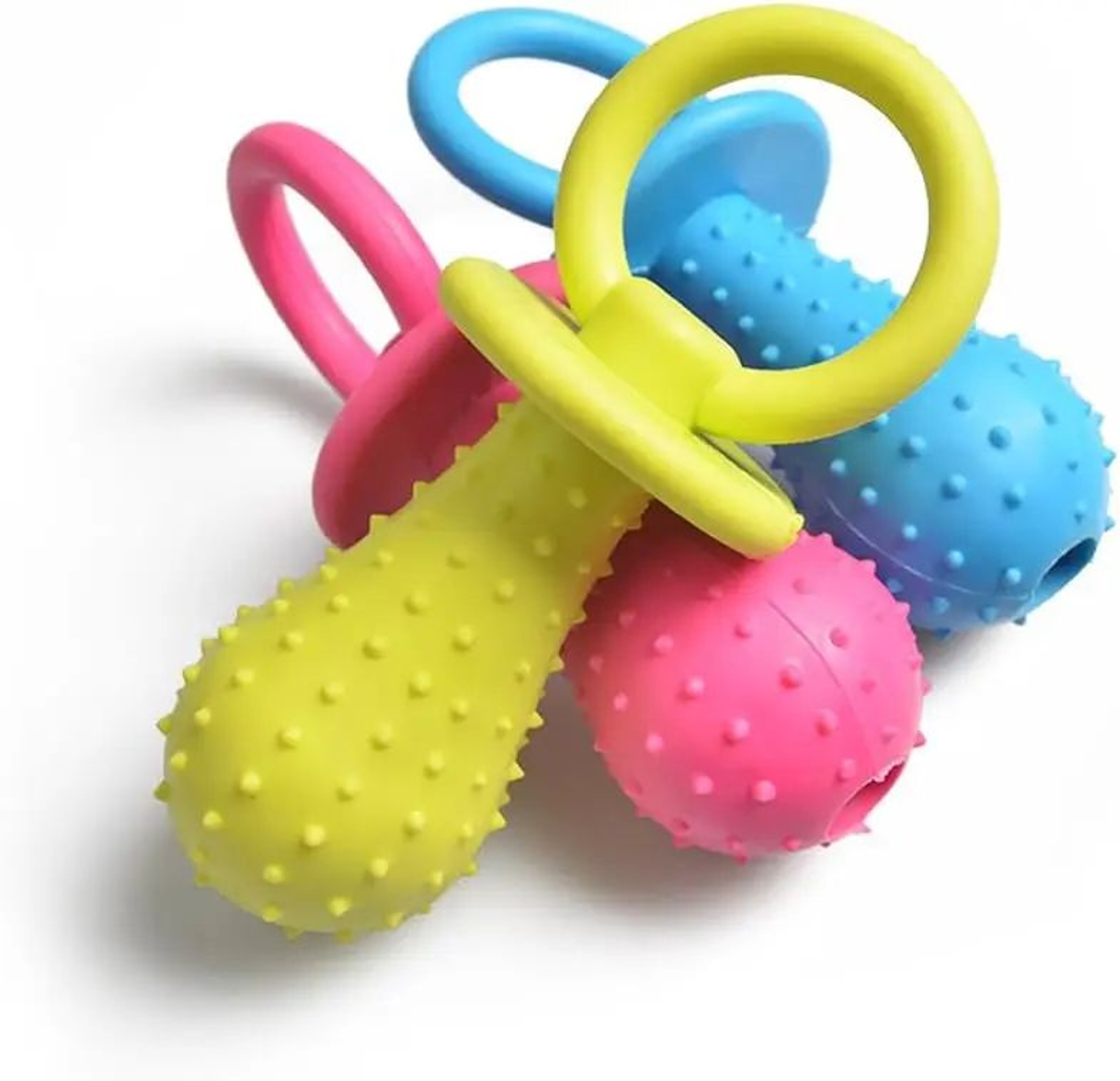 ChewCalm Rubber Pacifier Toy  Dog Chew Toy For Teething Cleaning  Interactive Play 0