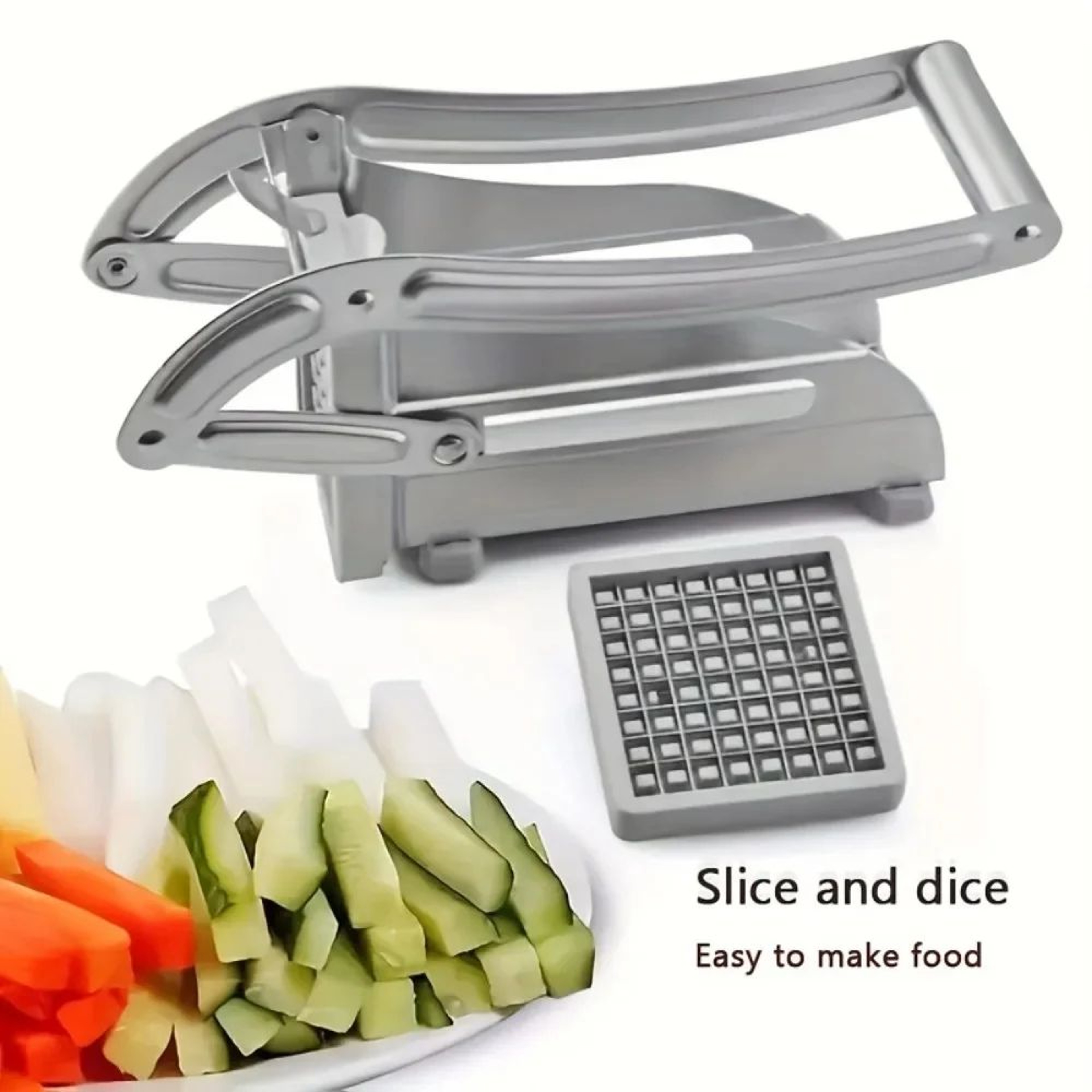 SliceMaster 4in1 Potato Cutter  Manual Potato Cutter For Fries Chips  Dicing 3