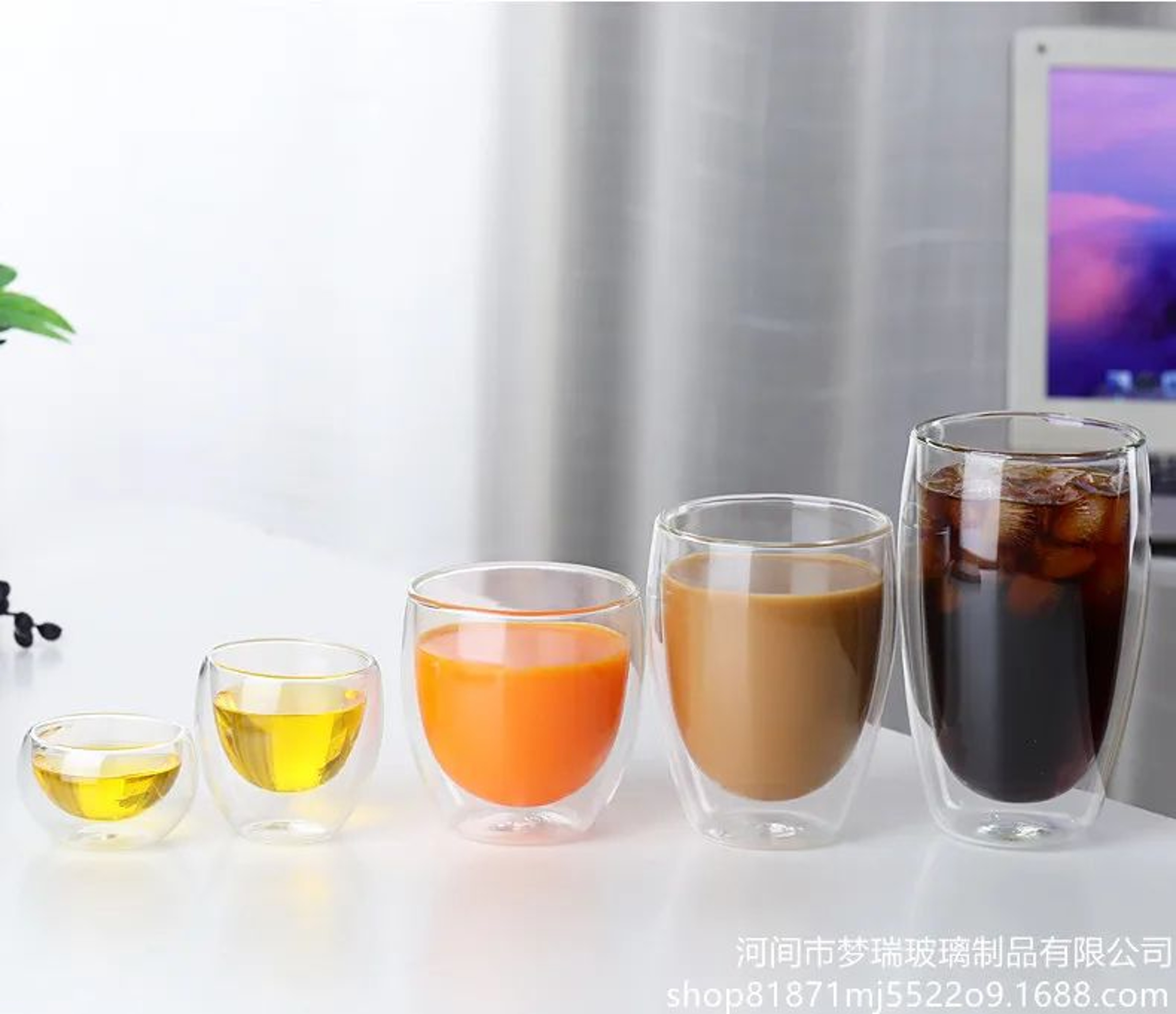 ClearTherm Double Wall Glass Cups  Double Wall Glass Cup Set 80650 Ml For Coffee Beer  More 4