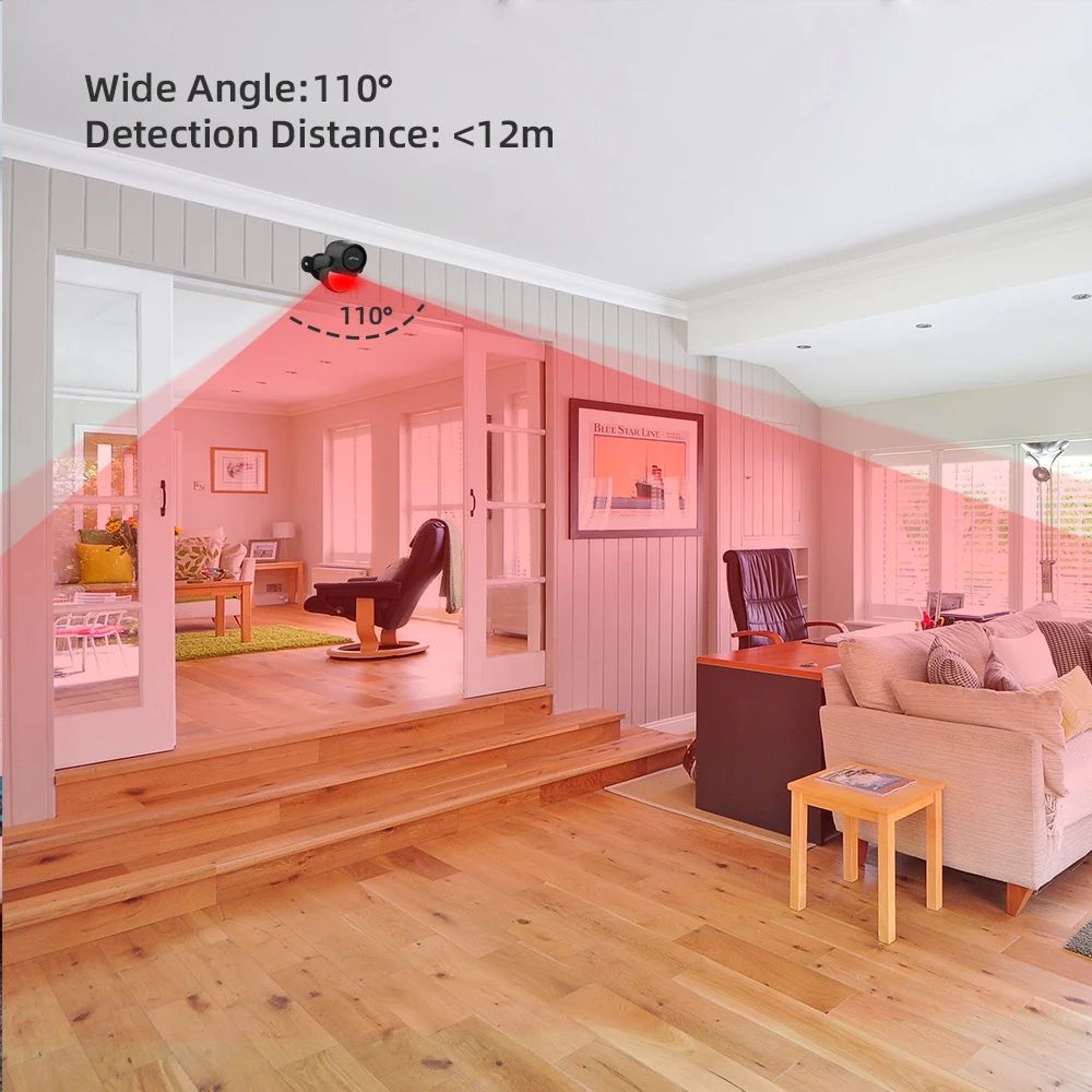 CPVAN Wireless PIR Motion Alarm Sensor With 125dB Siren  Infrared Home Security Detector 3