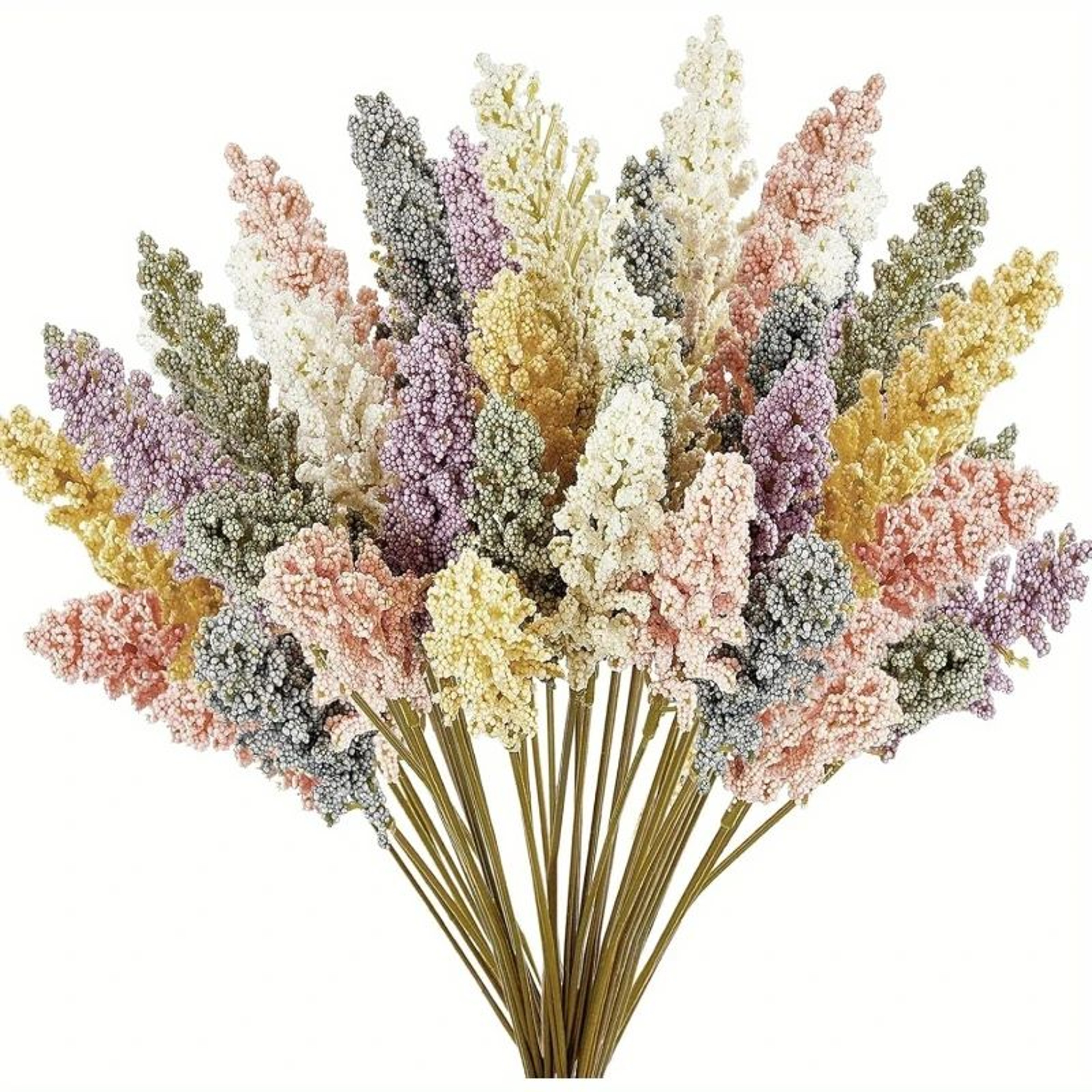 Artificial Lavender Flower Bouquets  18Piece Mini Faux Flowers For Weddings  DIY Decor 2