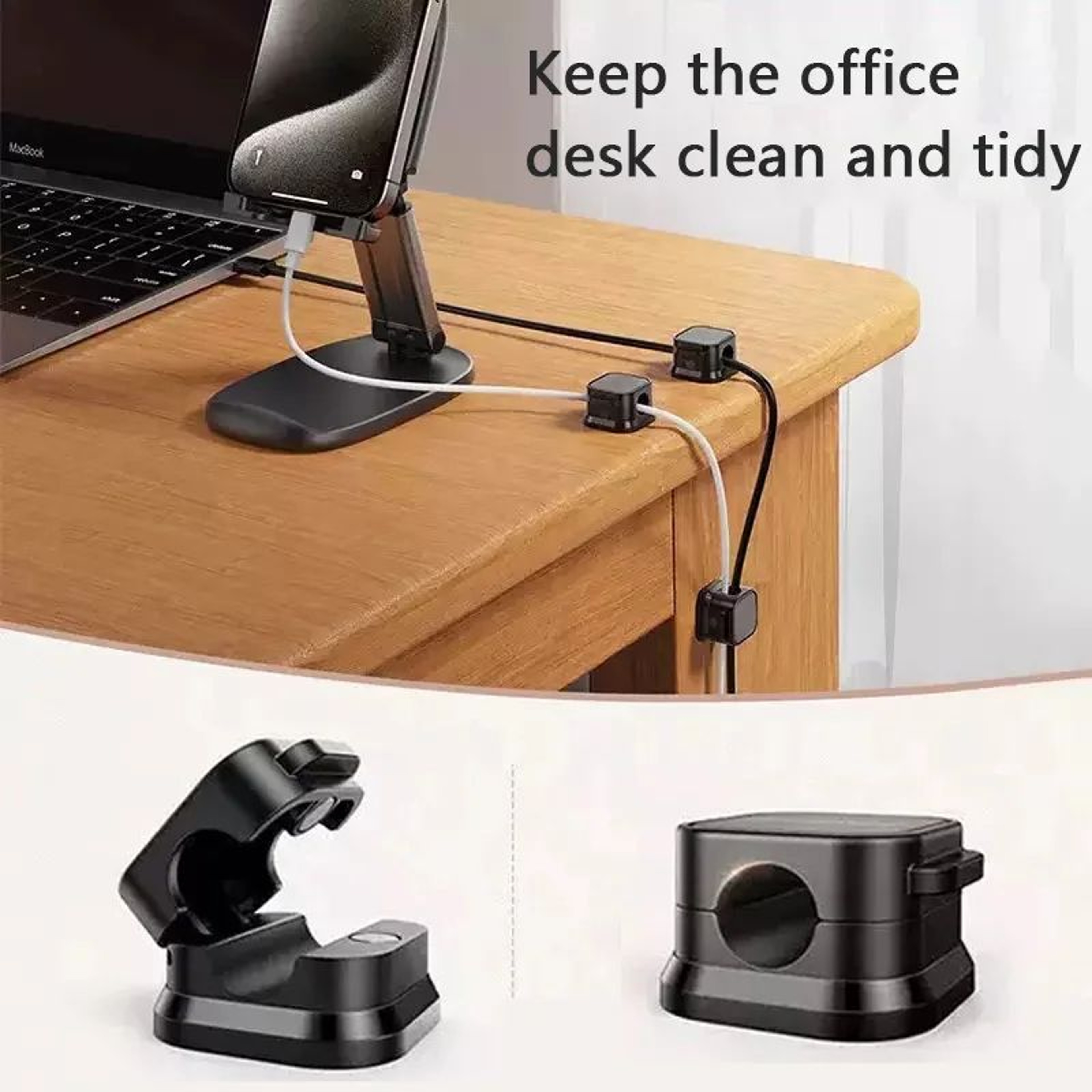 Magnetic Cable Clips Set  6Pack Adjustable Cable Organizer For Desk  Home 5