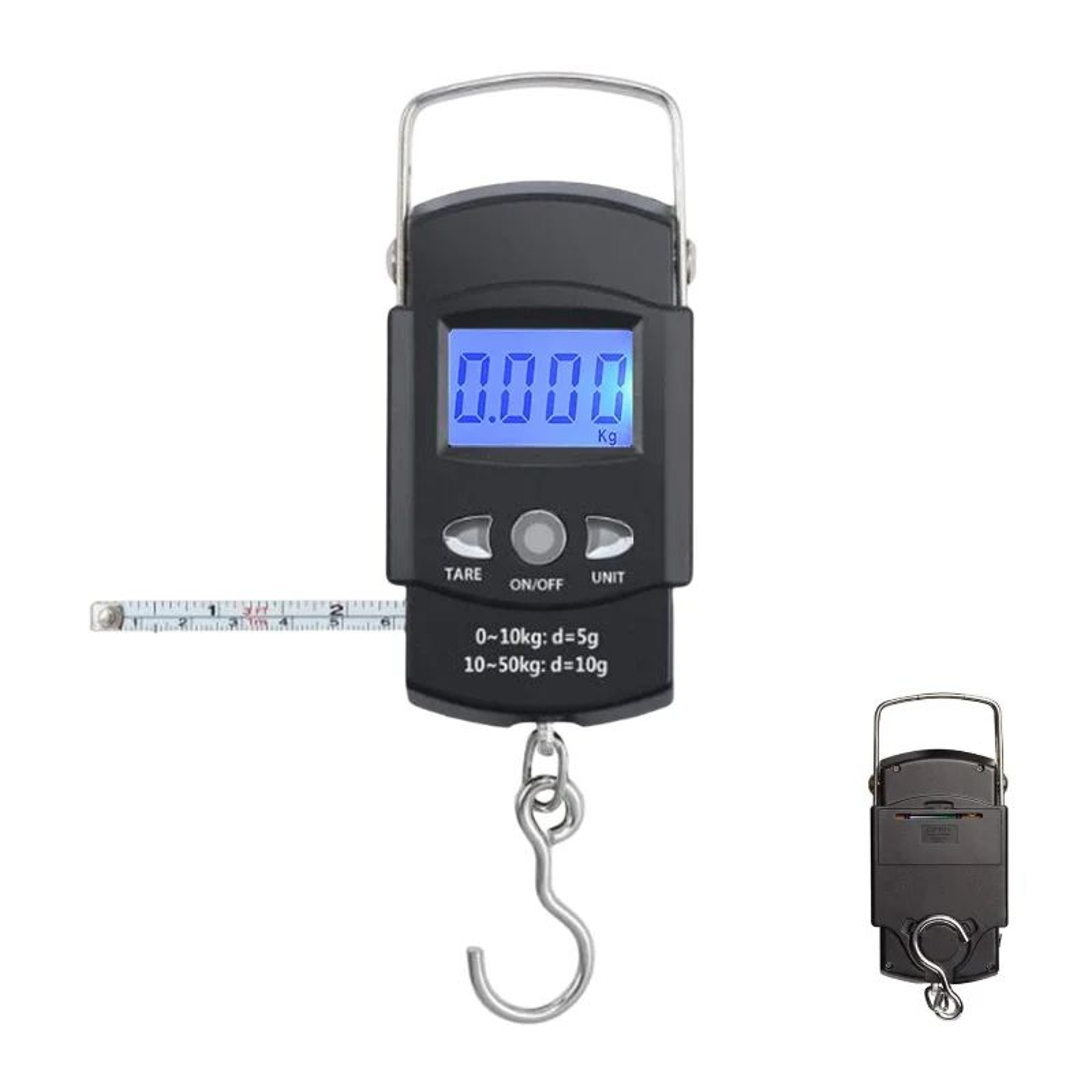 110lb Digital Fishing Hanging Scale With Backlit LCD And Measuring Tape  Portable Electronic Fish W 0
