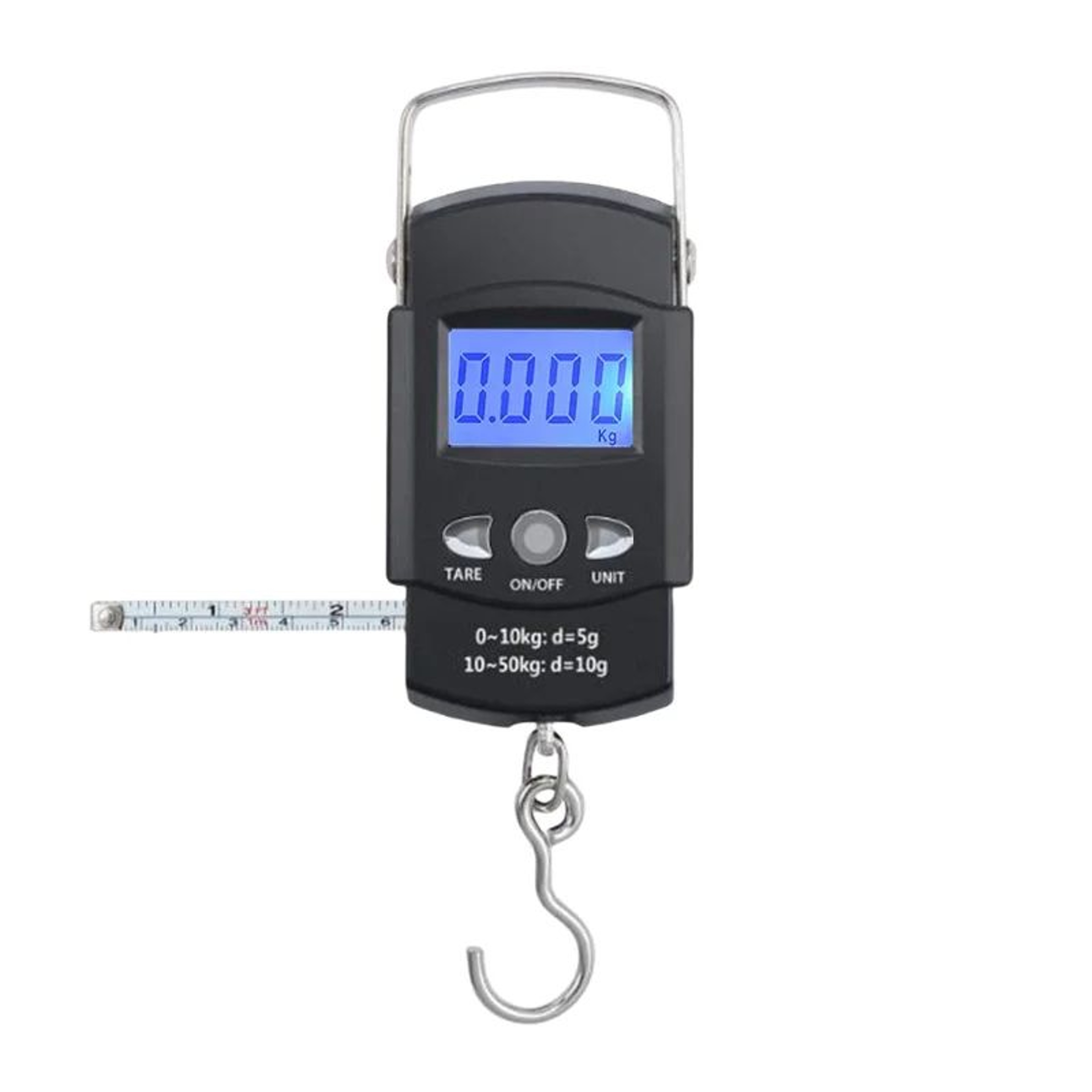 110lb Digital Fishing Hanging Scale With Backlit LCD And Measuring Tape  Portable Electronic Fish W 4