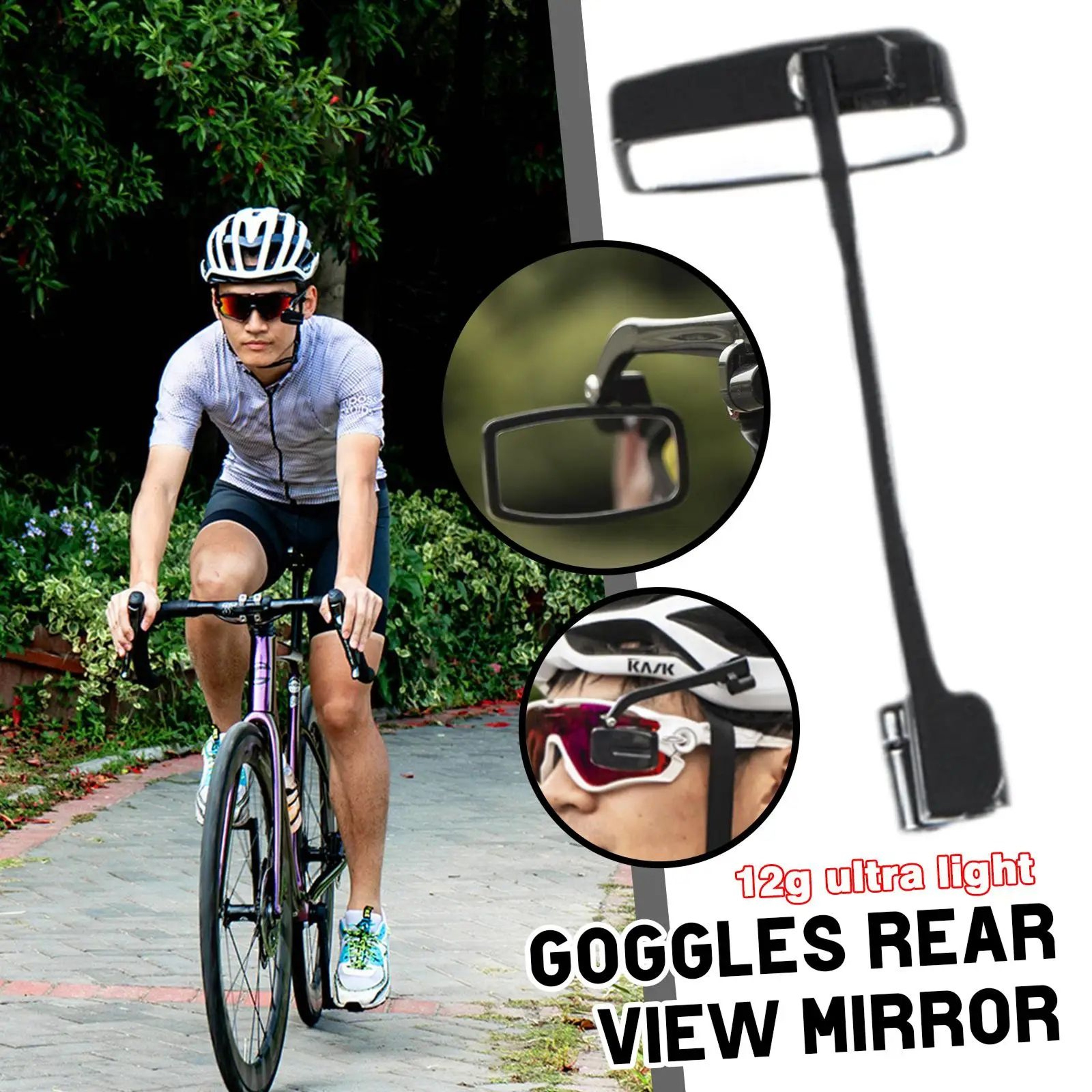 360 Bike Rear View Mirror  Adjustable Cycling Glasses Mirror For Safer Riding 1