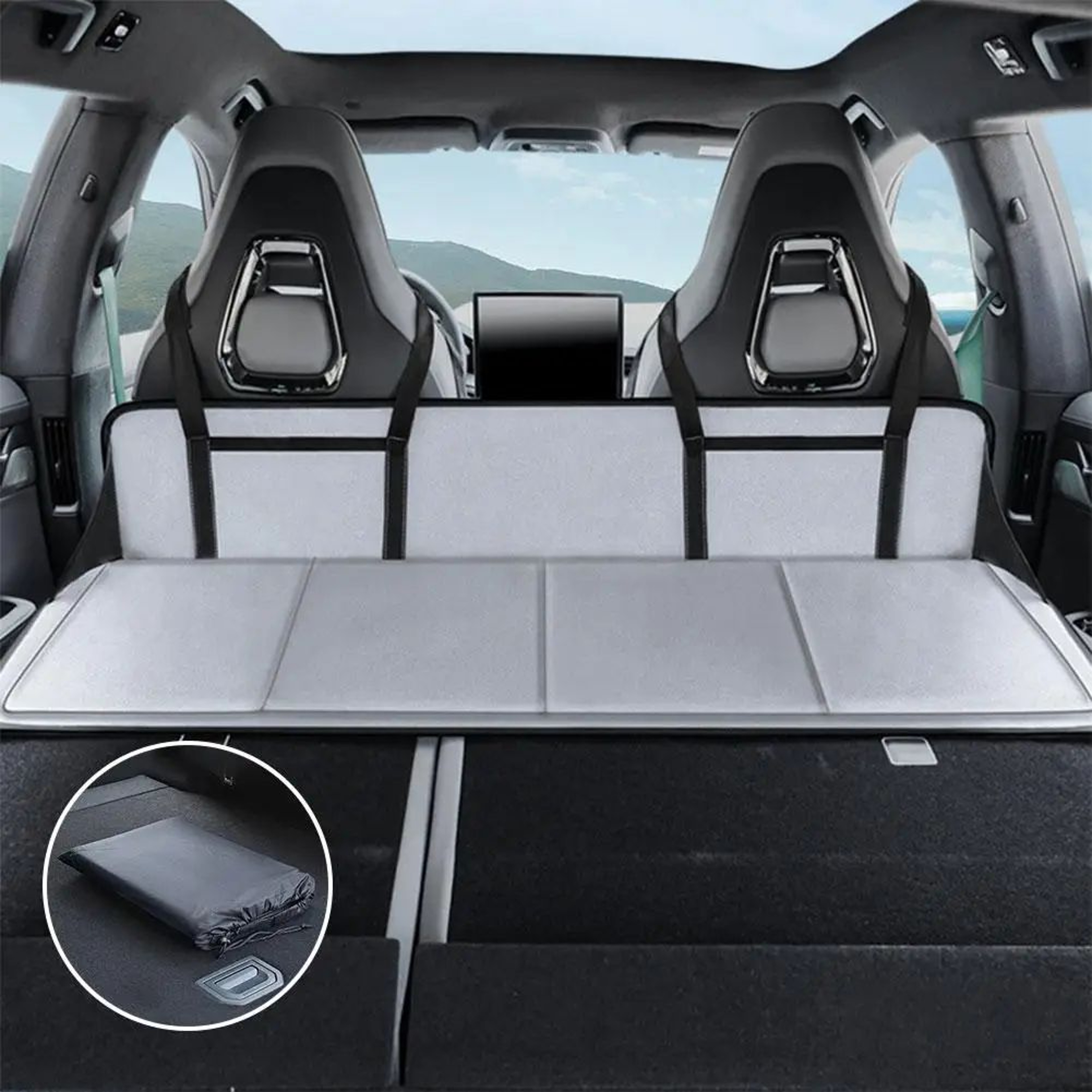 RoadRest Car Back Seat Extender  ExtraLong Car Camping Mattress  Travel Bed For SUV And Trucks 0