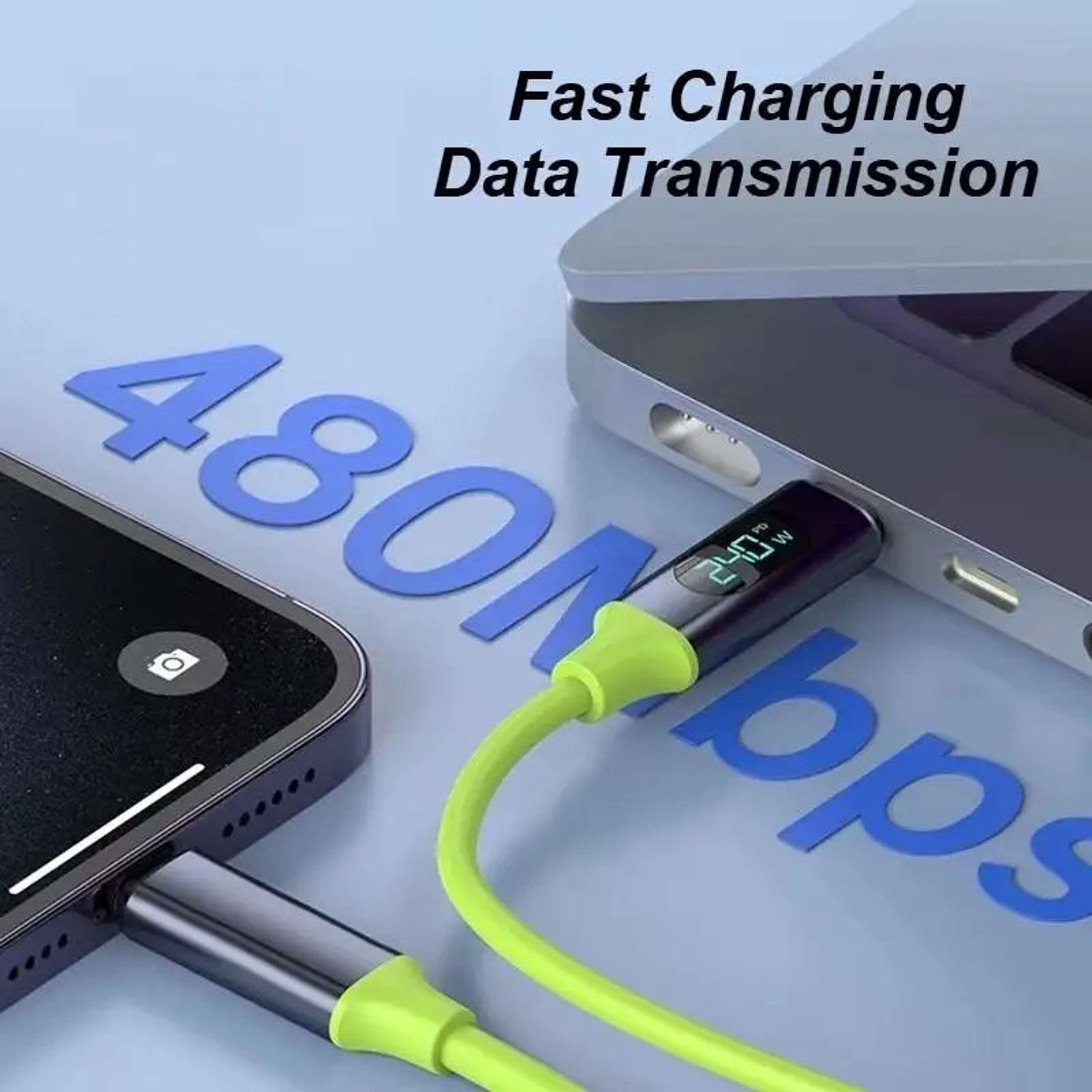 PowerLink 240W USBC Fast Charging Cable  Dual TypeC HighSpeed Data  Power Cord 1