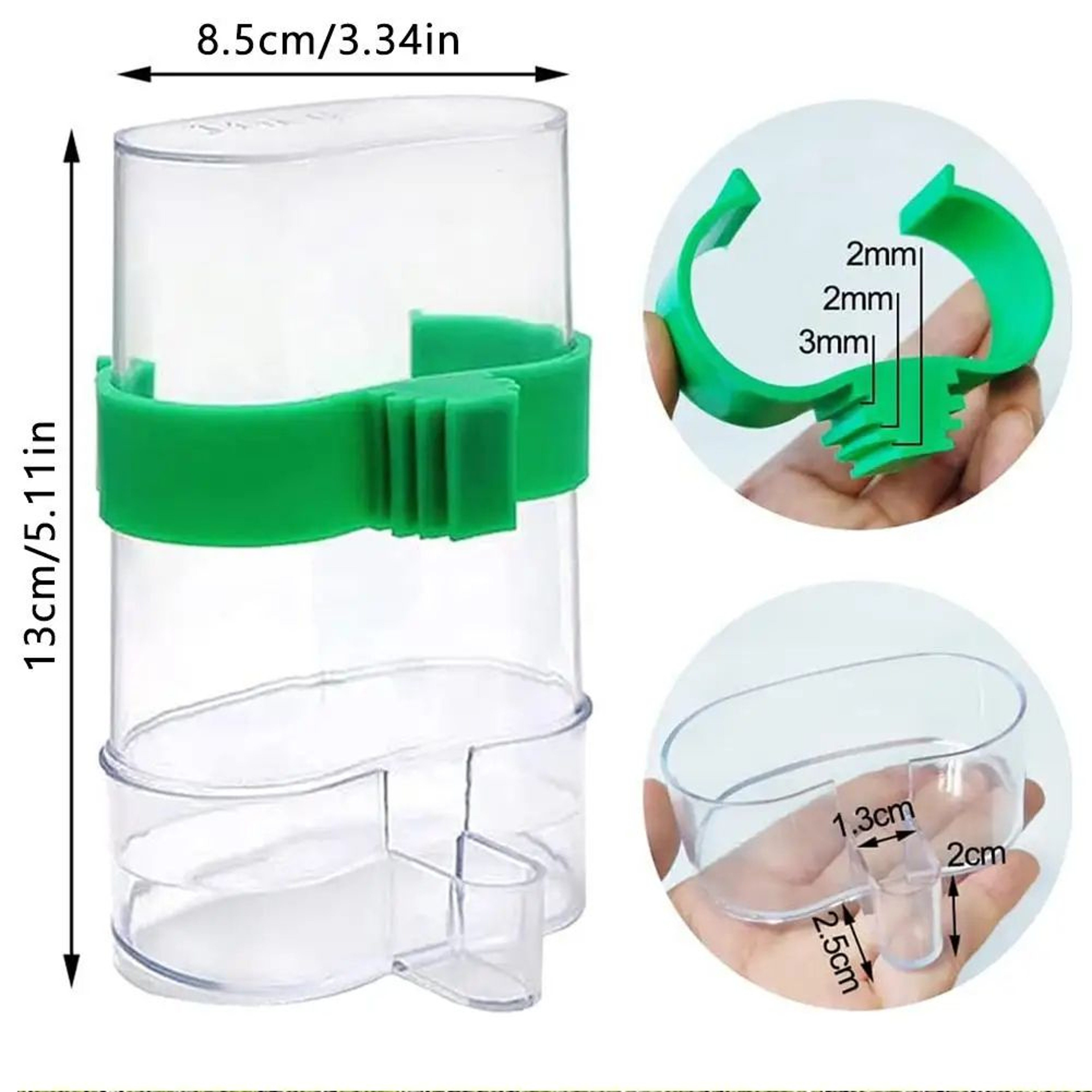 HydraHang 220ml Pet Water Dispenser  Hanging Cage Water Feeder For Birds  Small Pets 4