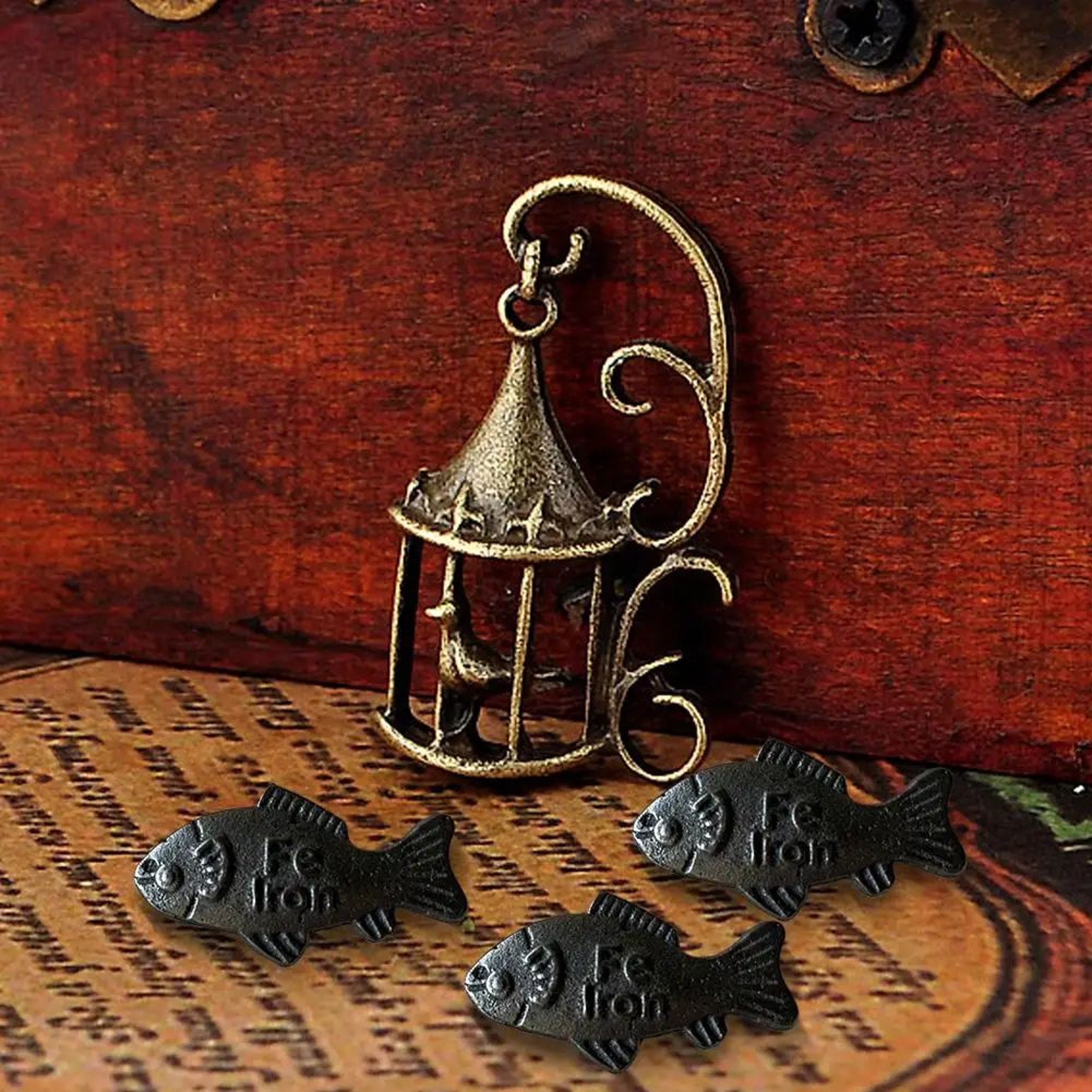 Rustic Cast Iron Fish Decor  Handcrafted Iron Art Ornament For Home  Desk 3