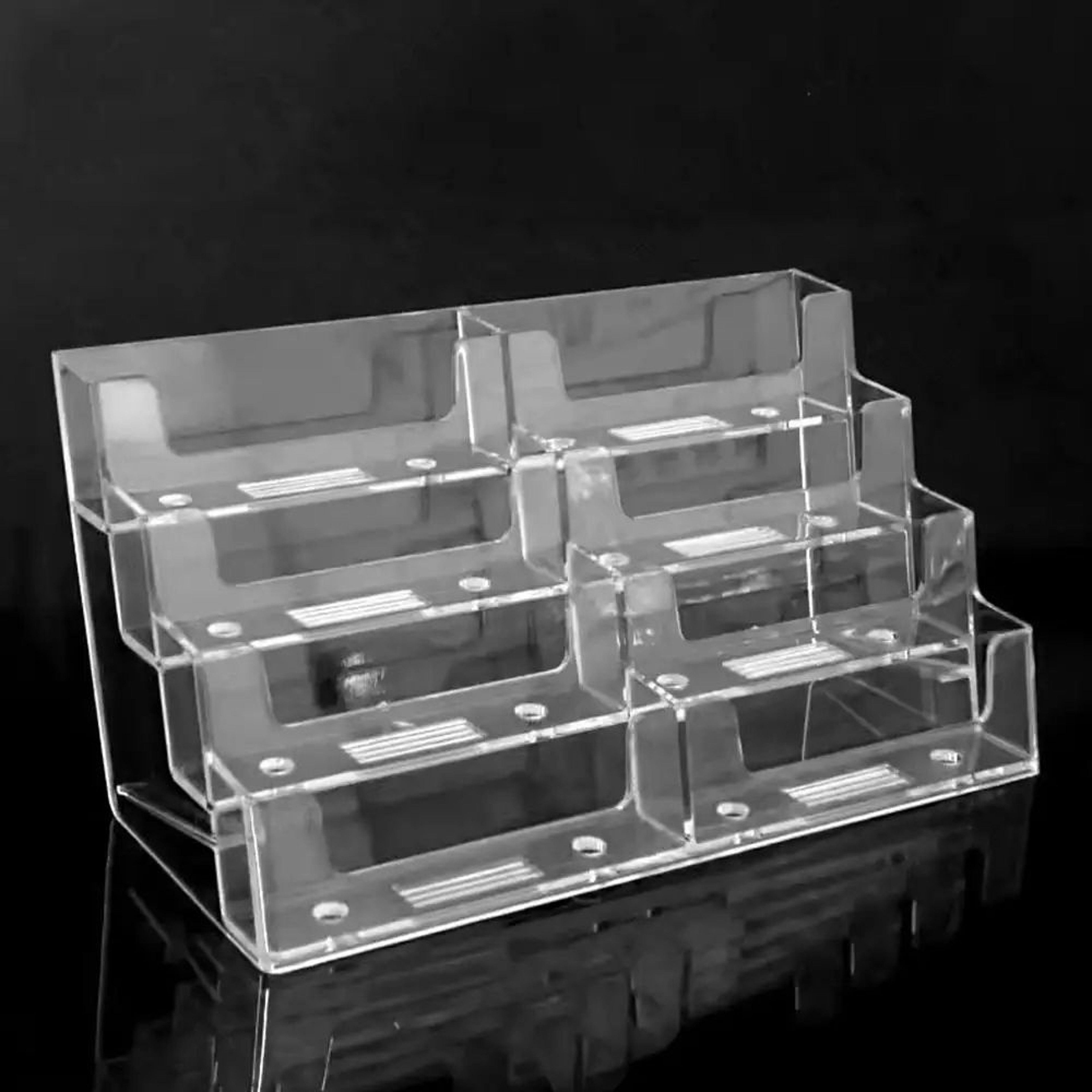 ClearView Transparent Desk Card Holder  Acrylic Desktop Display Stand For Business Cards 6