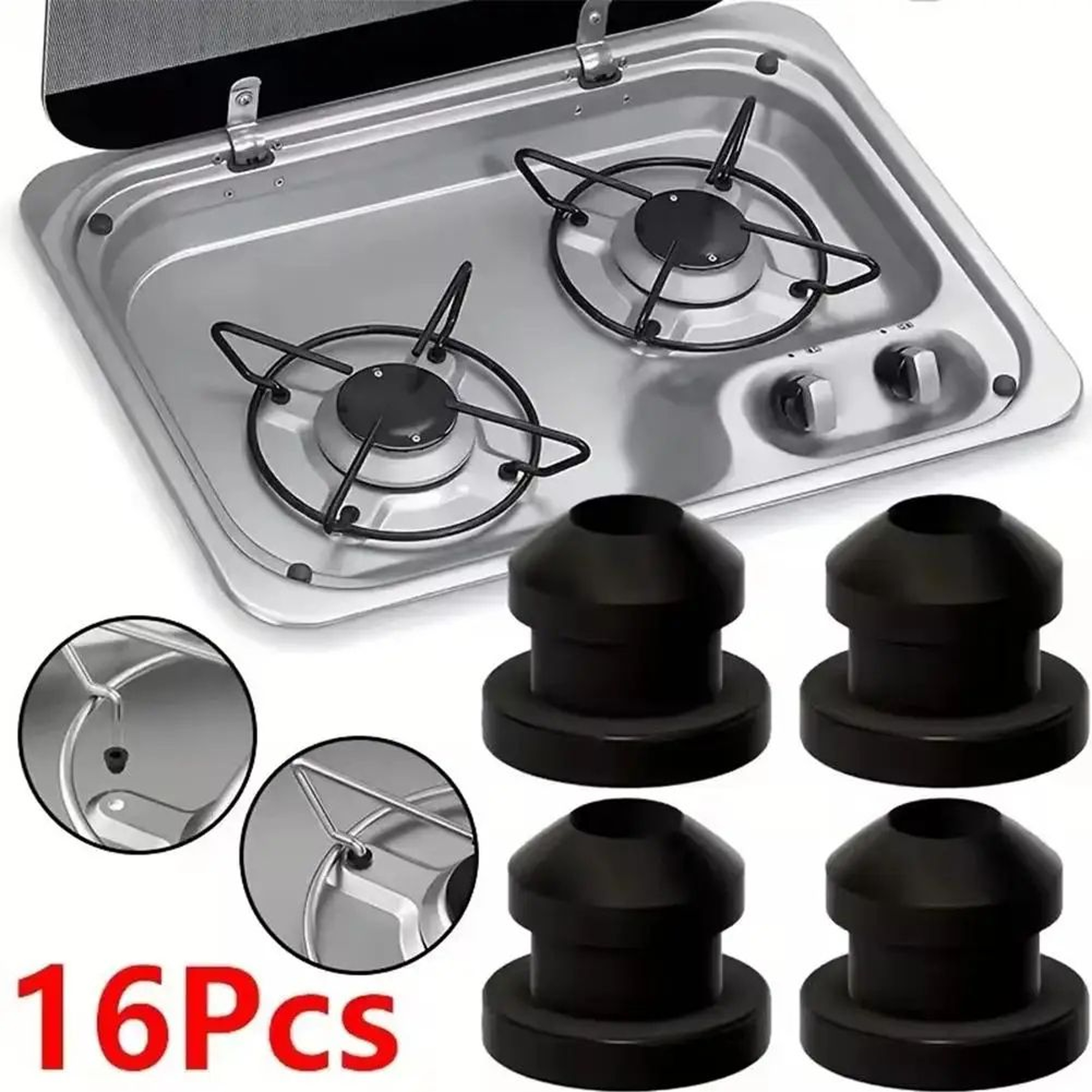 DuraFit RV Stove Grommet Set  Dometic Hob Support Grommet Sleeves For Caravan  Camper 0