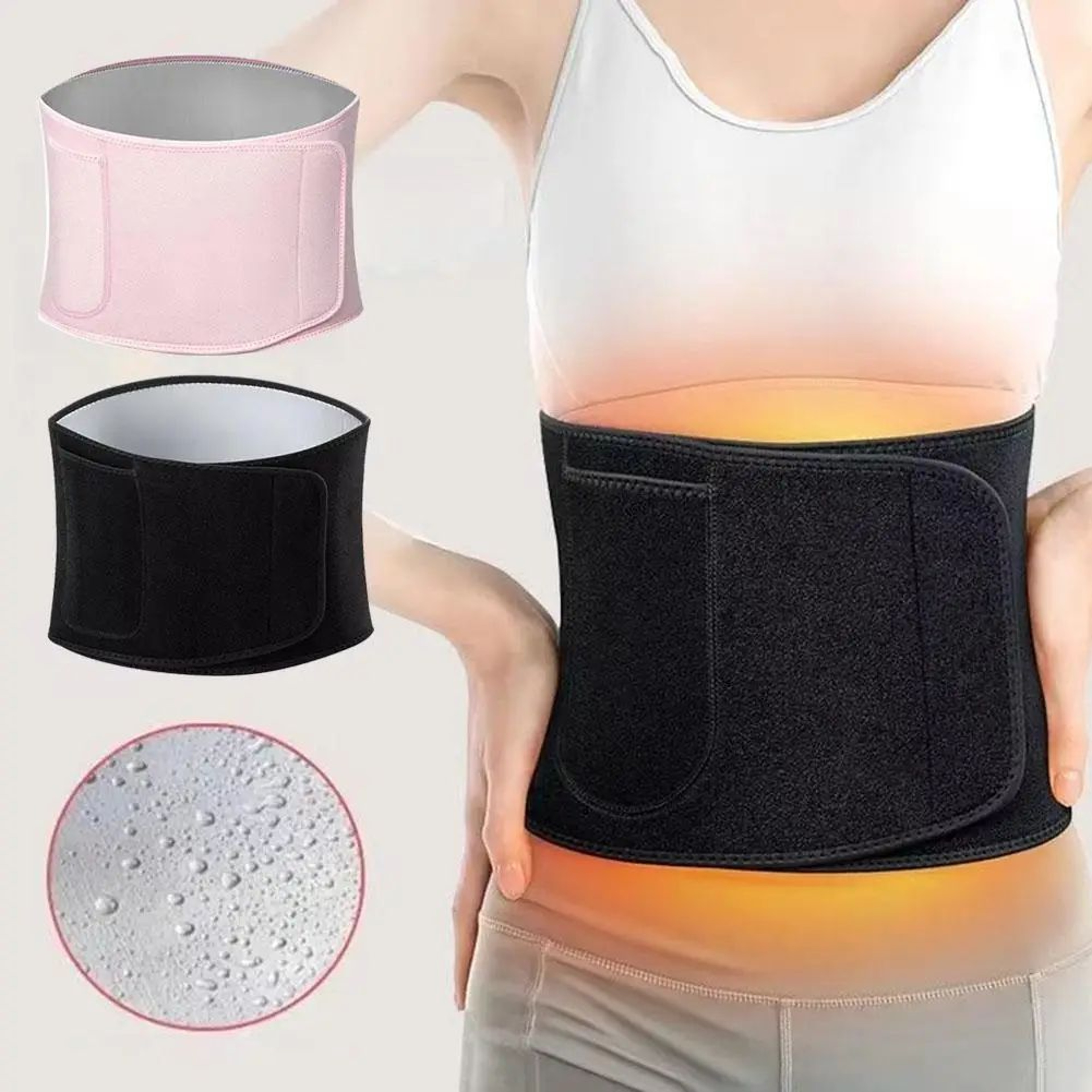 SweatCore Fitness Waist Belt  SweatEnhancing Workout Wrap For Running  Yoga 1