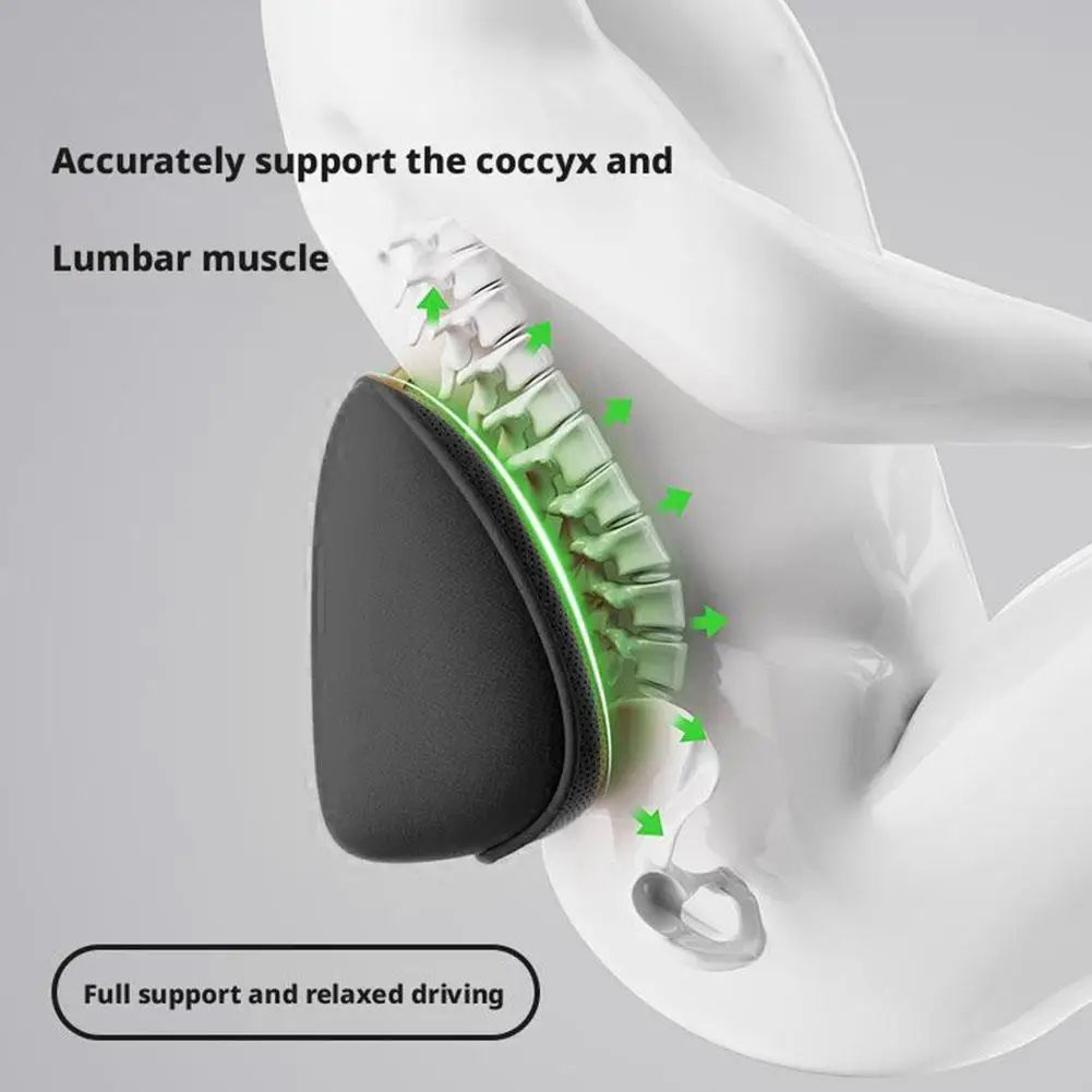 ComfortAlign Memory Foam Lumbar Support Cushion  Ergonomic Back Pillow For Car Office  Home 2