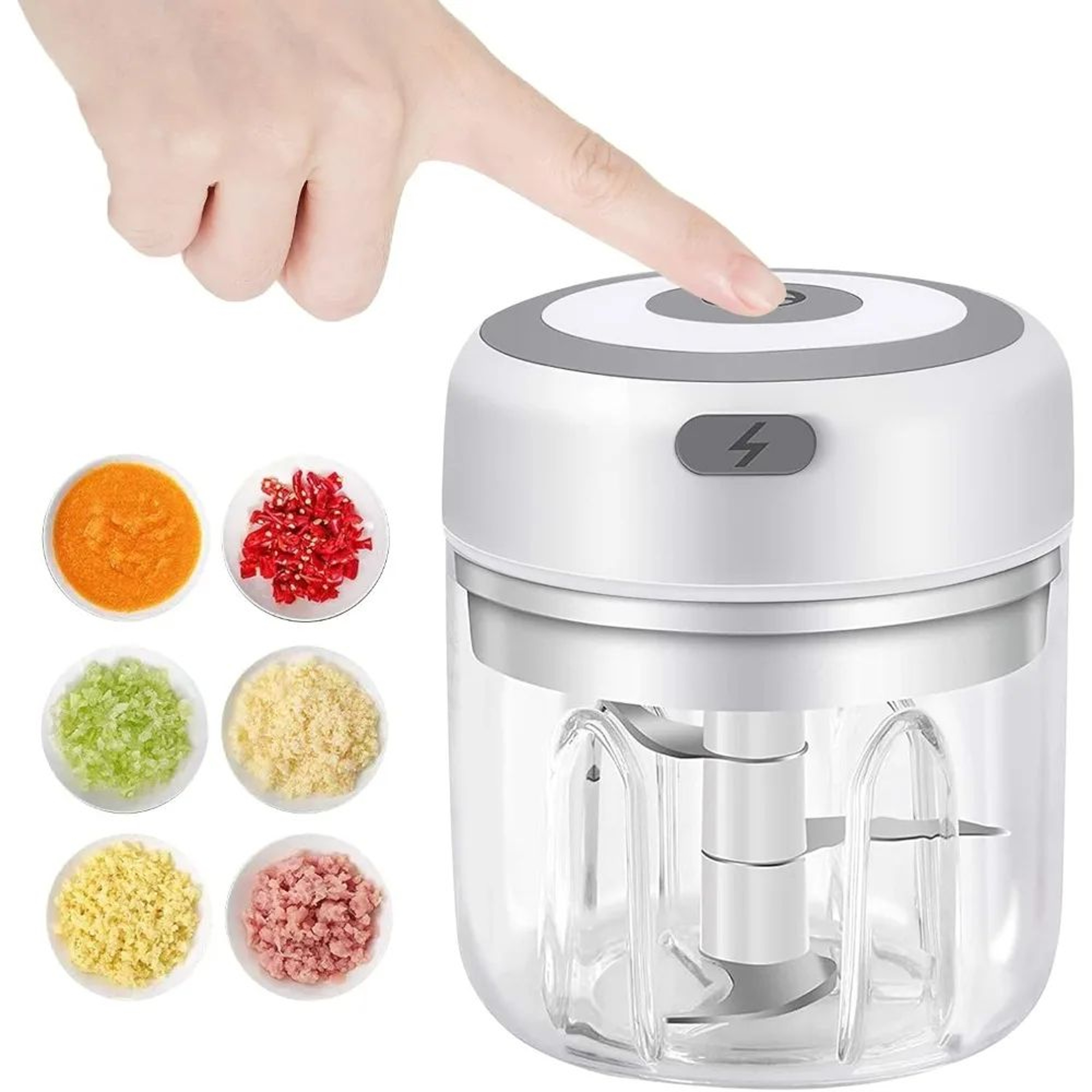 ChopSwift 250ml Electric Garlic Mincer  USB Mini Food Chopper  Portable Vegetable Processor 0
