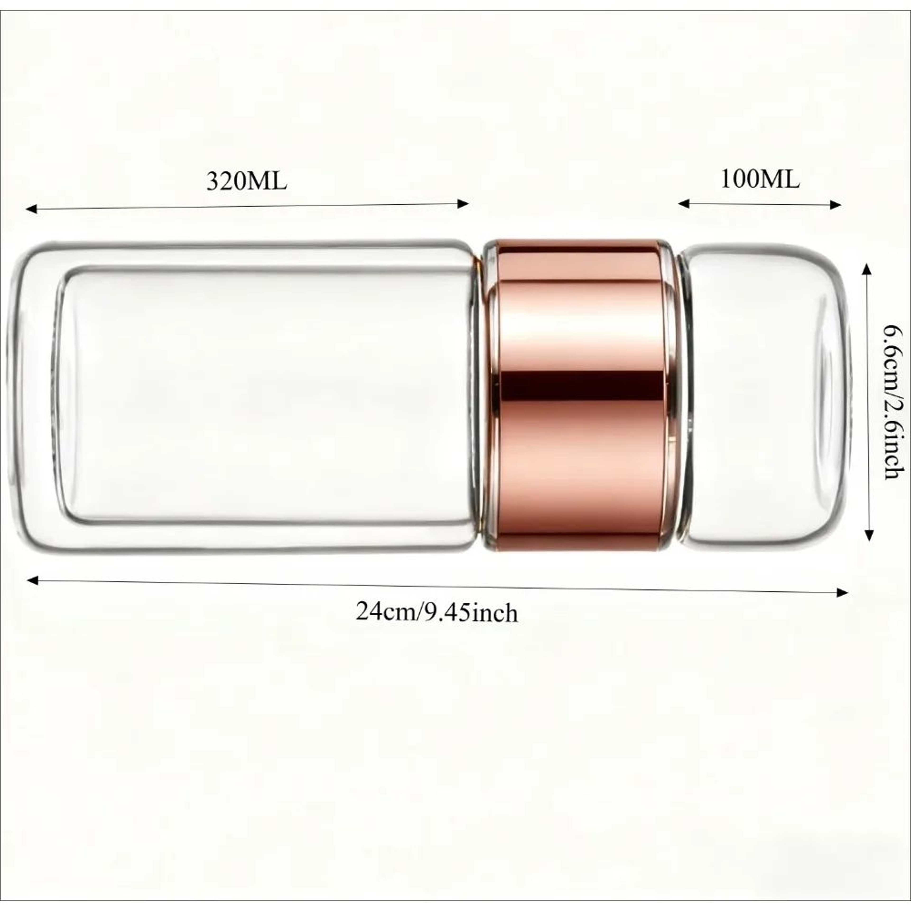 BrewEase 420ml Glass Tea Cup With Infuser  Double Wall Travel Tea Mug For Office  Outdoors 3