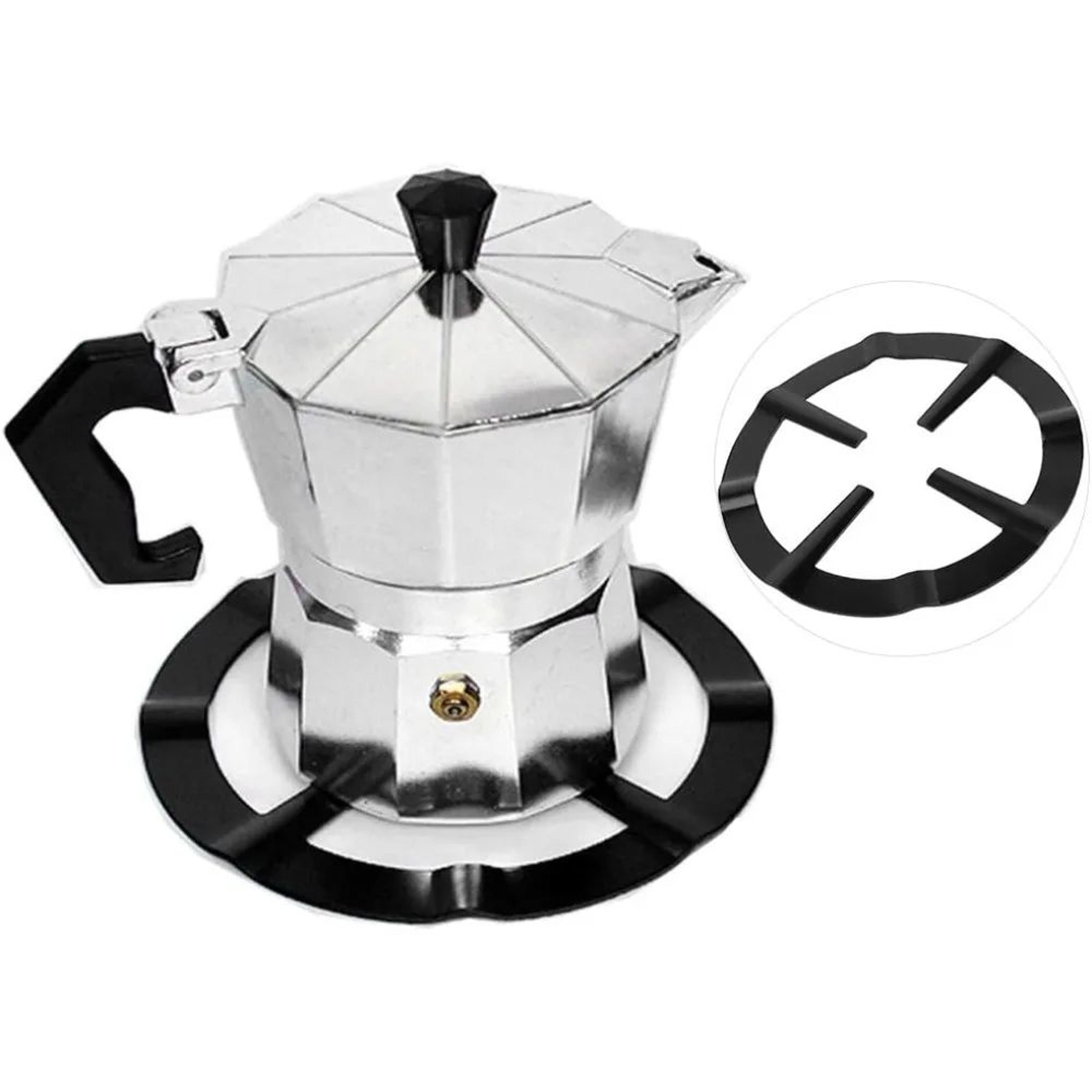 HeatSafe Stainless Steel Stove Stand  Gas Wok Ring  Moka Pot Support For Small Cookware 0