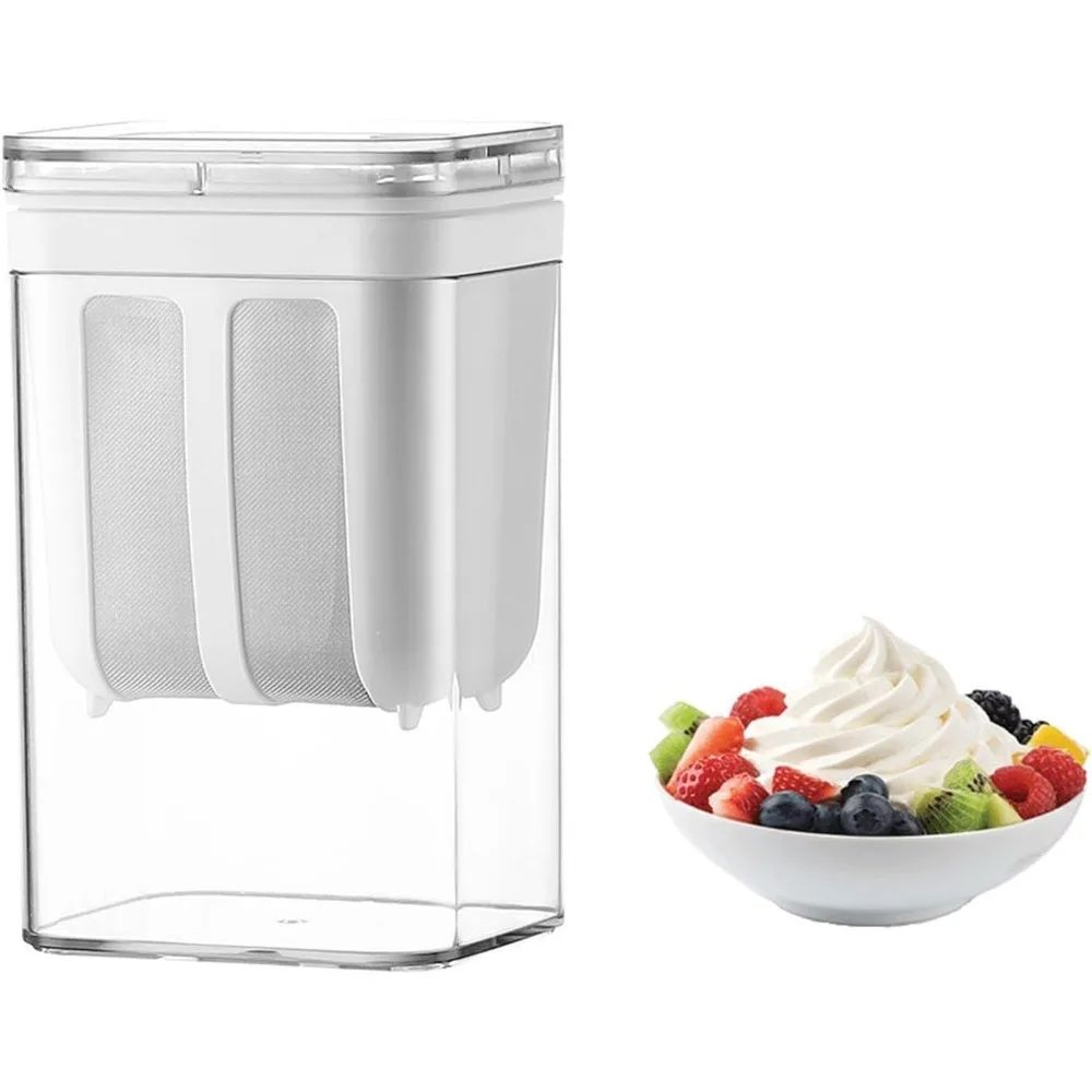 PureThick 1100ml Yogurt Maker  Filter  BPAFree Greek Yogurt Strainer With Mesh Basket 0