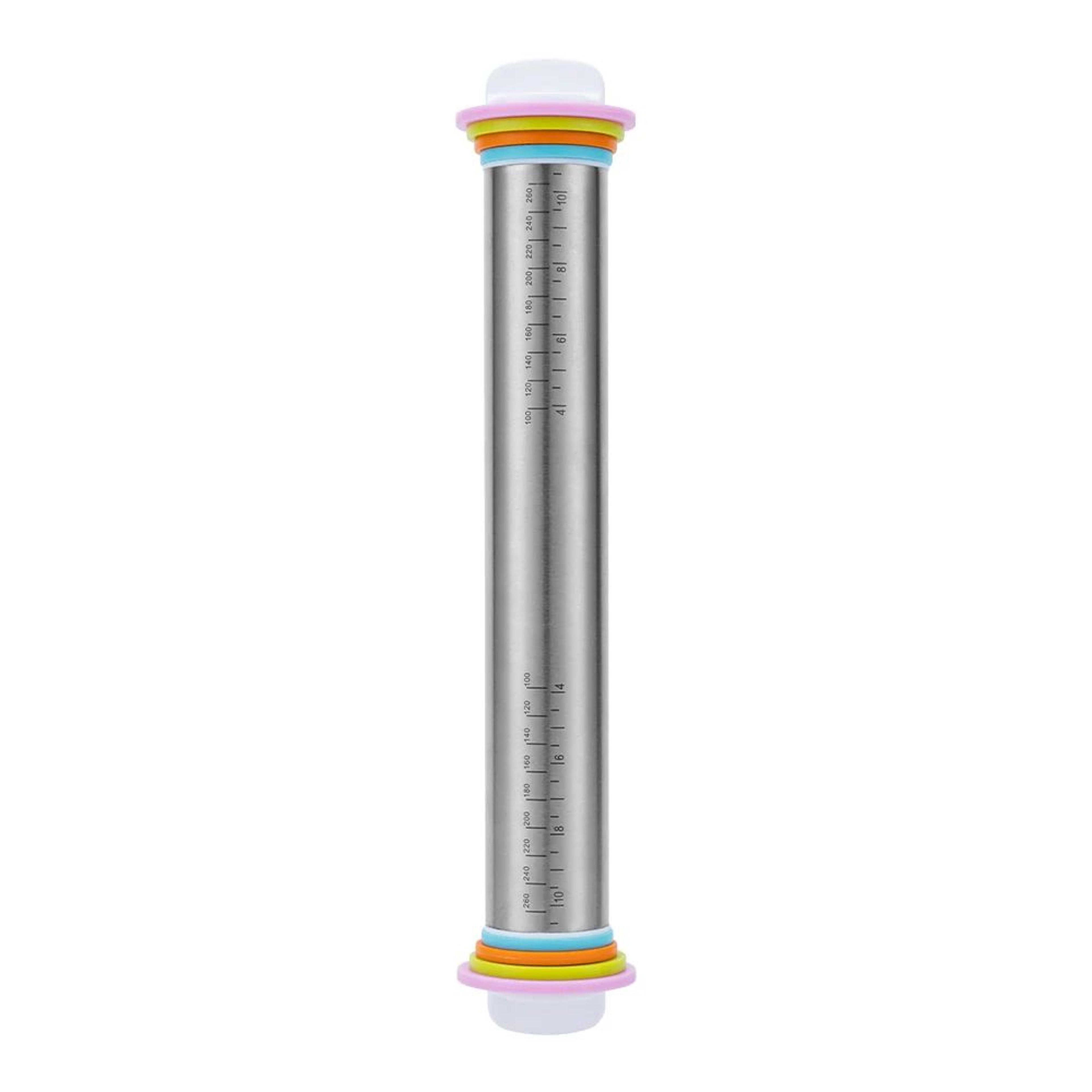 Stainless Steel Adjustable Rolling Pin With Thickness Rings  Precision Dough Roller For Baking 2