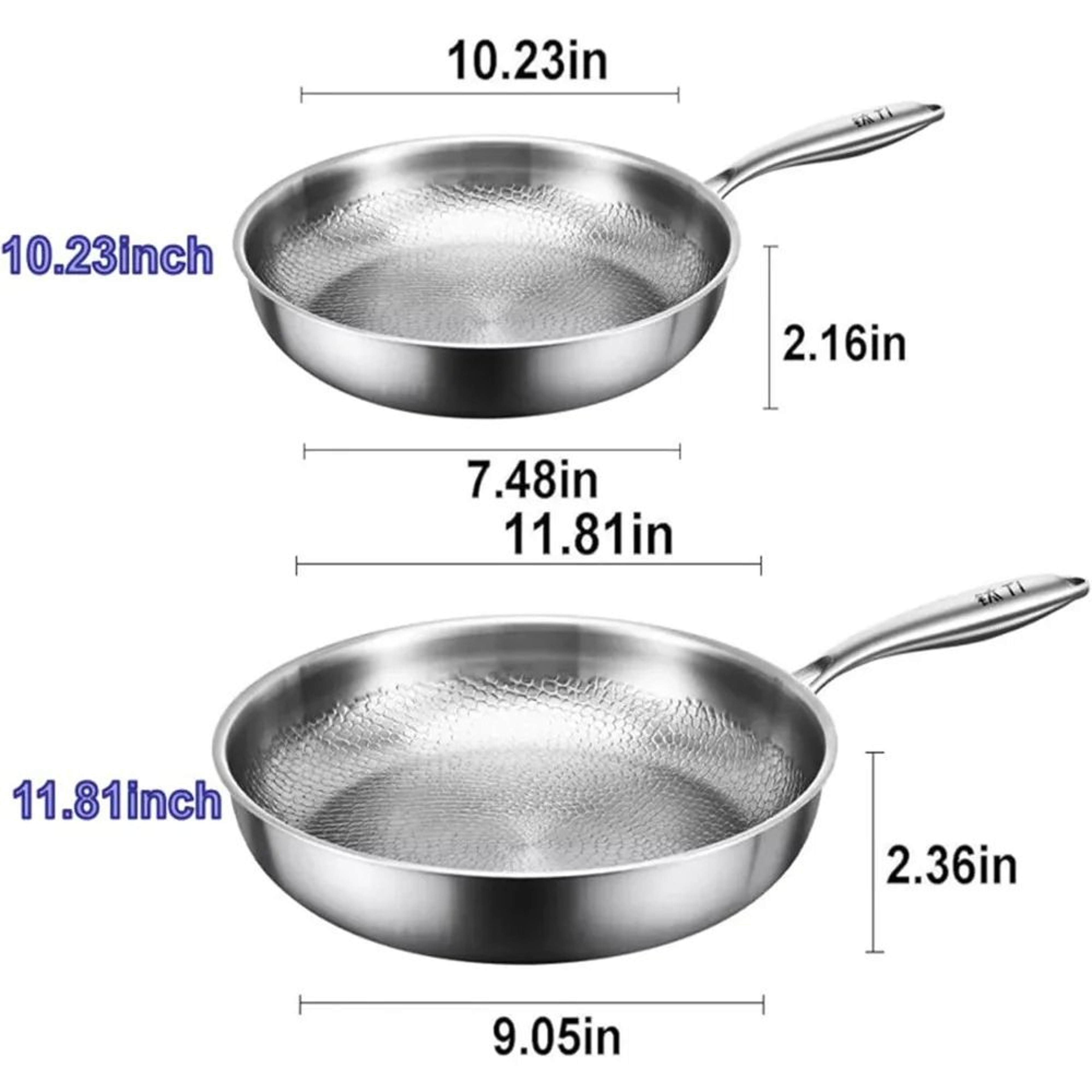 Titanium Alloy Frying Pan With Lid  Uncoated NonStick Titanium Cookware For Everyday Cooking 2
