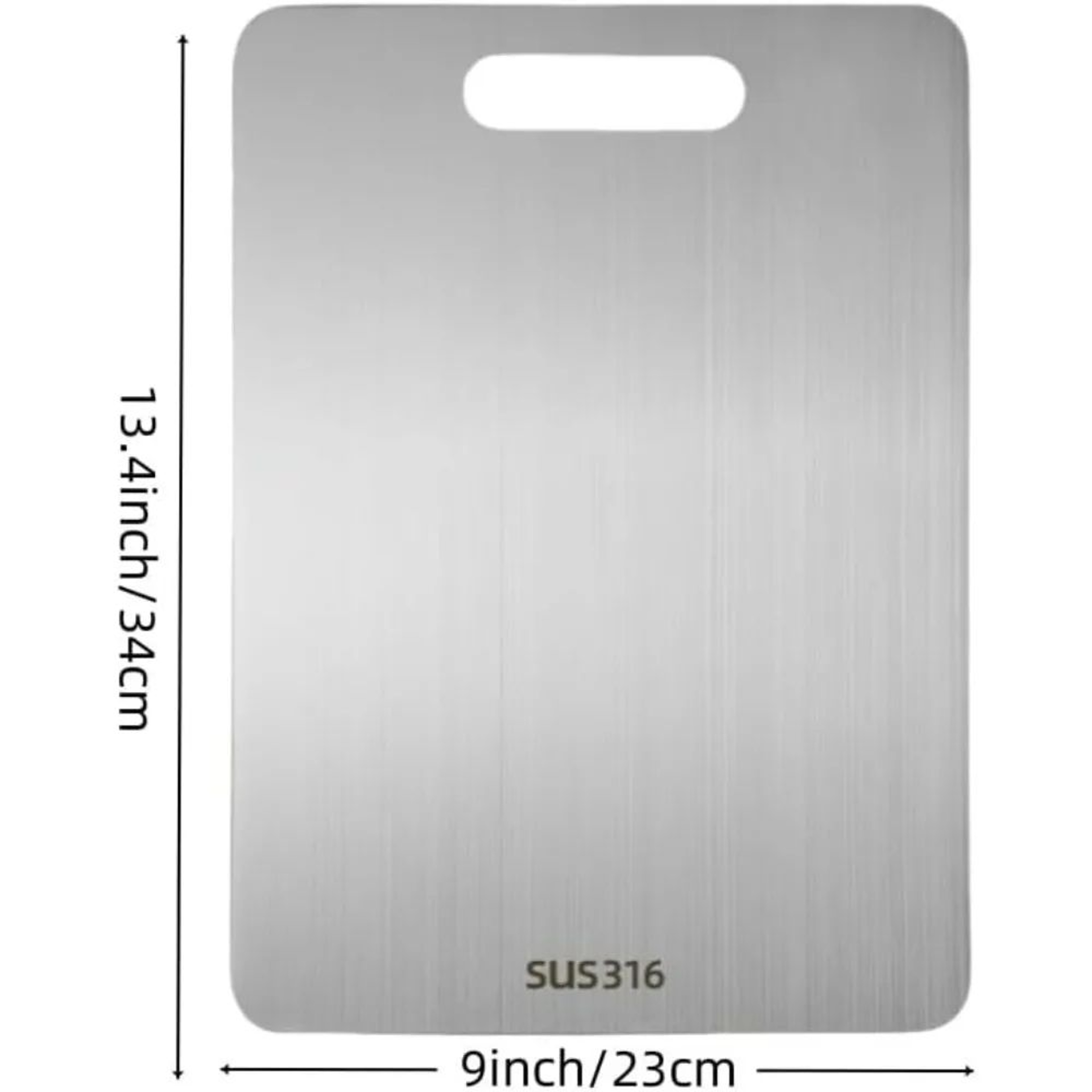 Titanium  SUS316 Stainless Steel Cutting Board  DoubleSided Food Grade Kitchen Board 3