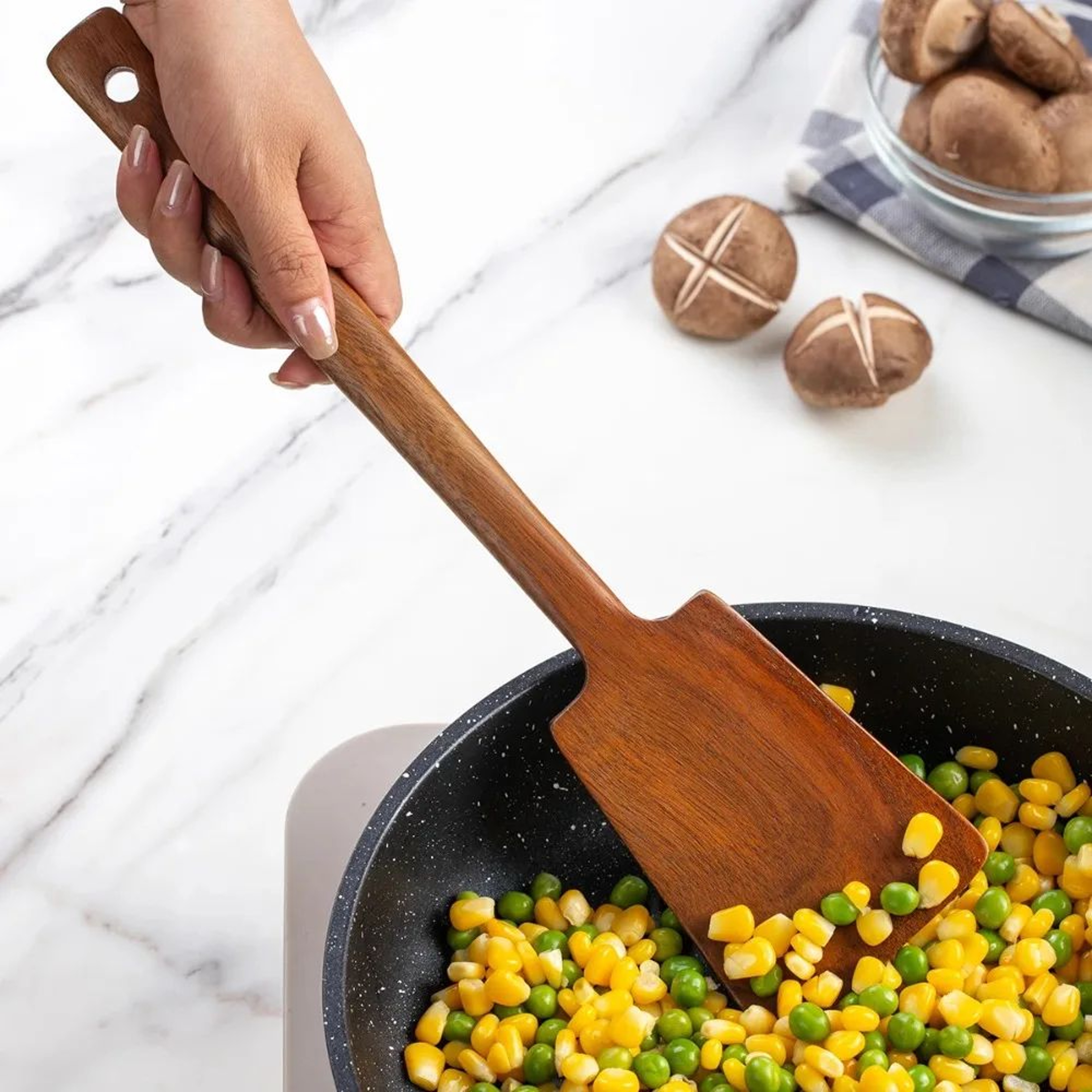 Natural Wooden Spatula For Nonstick Cookware  Durable Wooden Cooking Spatula For Everyday Use 1