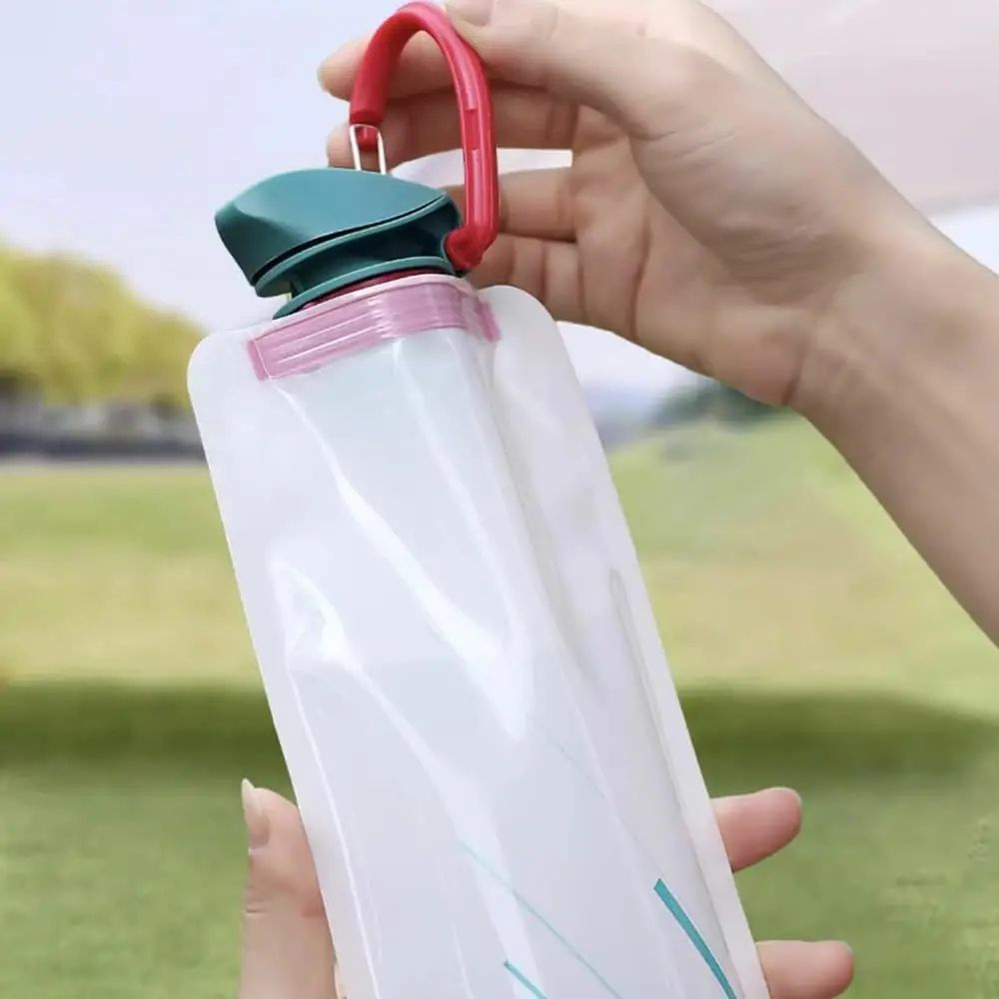 23oz Collapsible Water Bottle  BPAFree Reusable Hydration Bottle For Travel Hiking  Camping 4