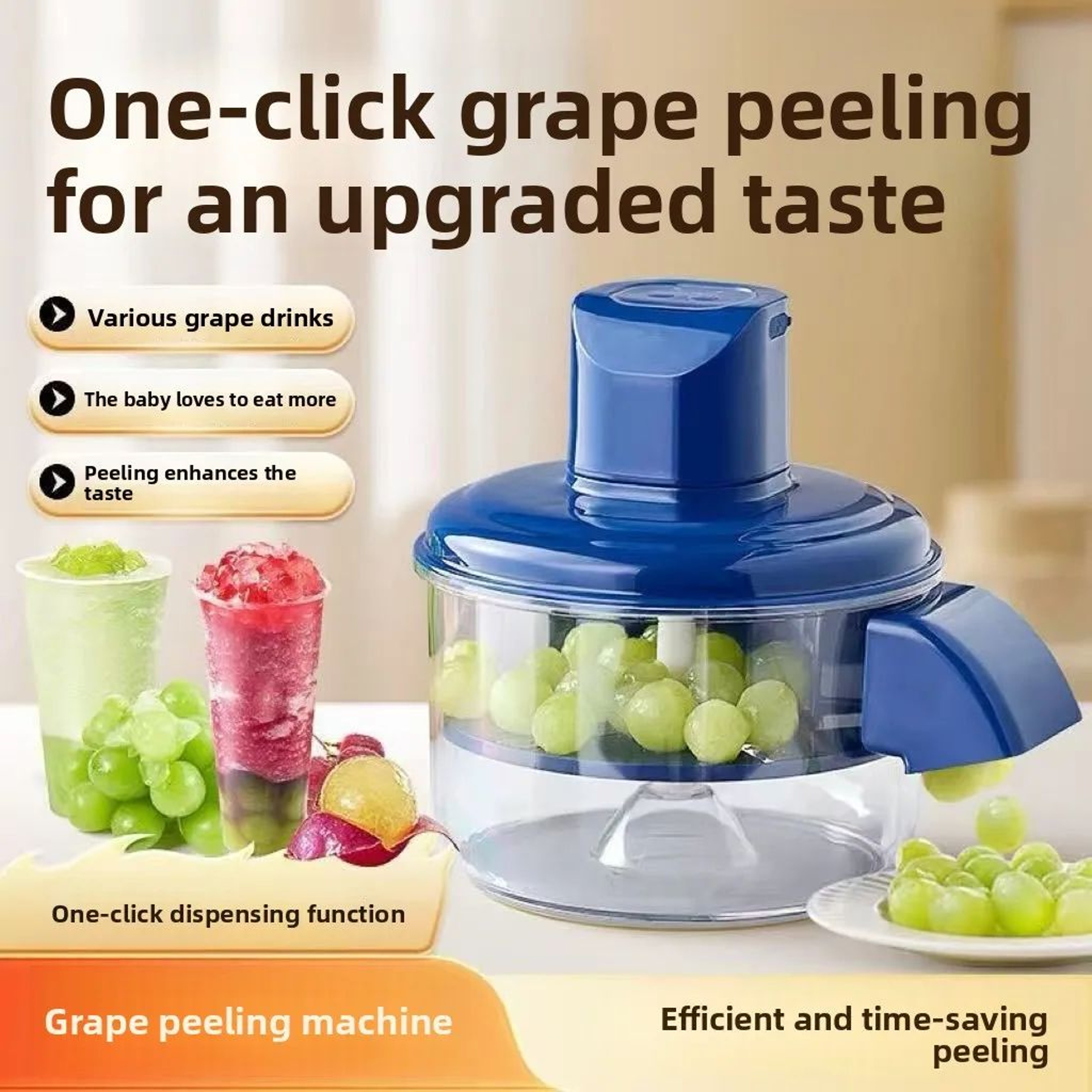 Electric Automatic Grape Peeler  Smart Fruit  Vegetable Peeling Machine For Home And Commercial Use 1