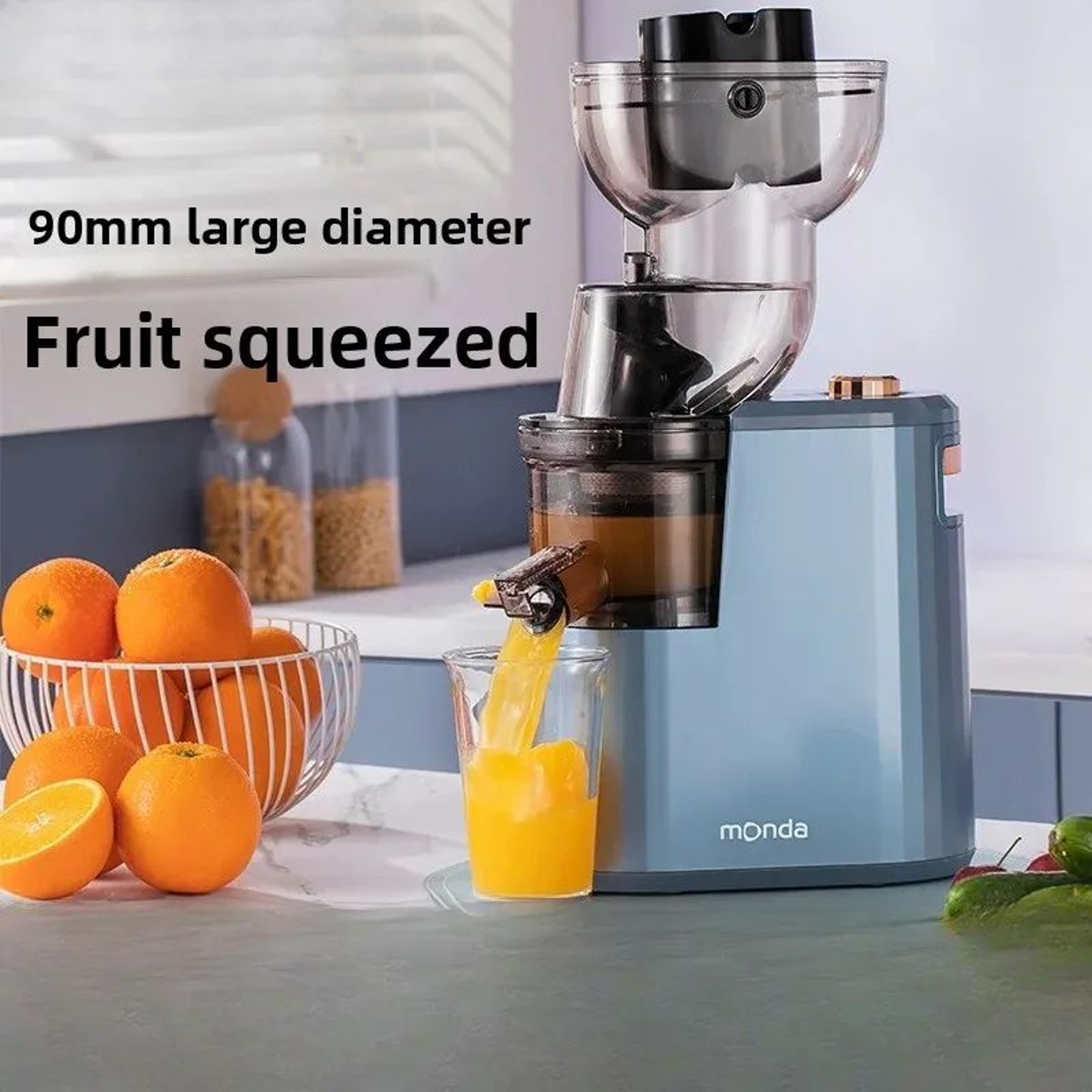 Household Slow Juicer With Large Caliber Feed Chute  Cold Press Juice Extractor With Pulp Separatio 1