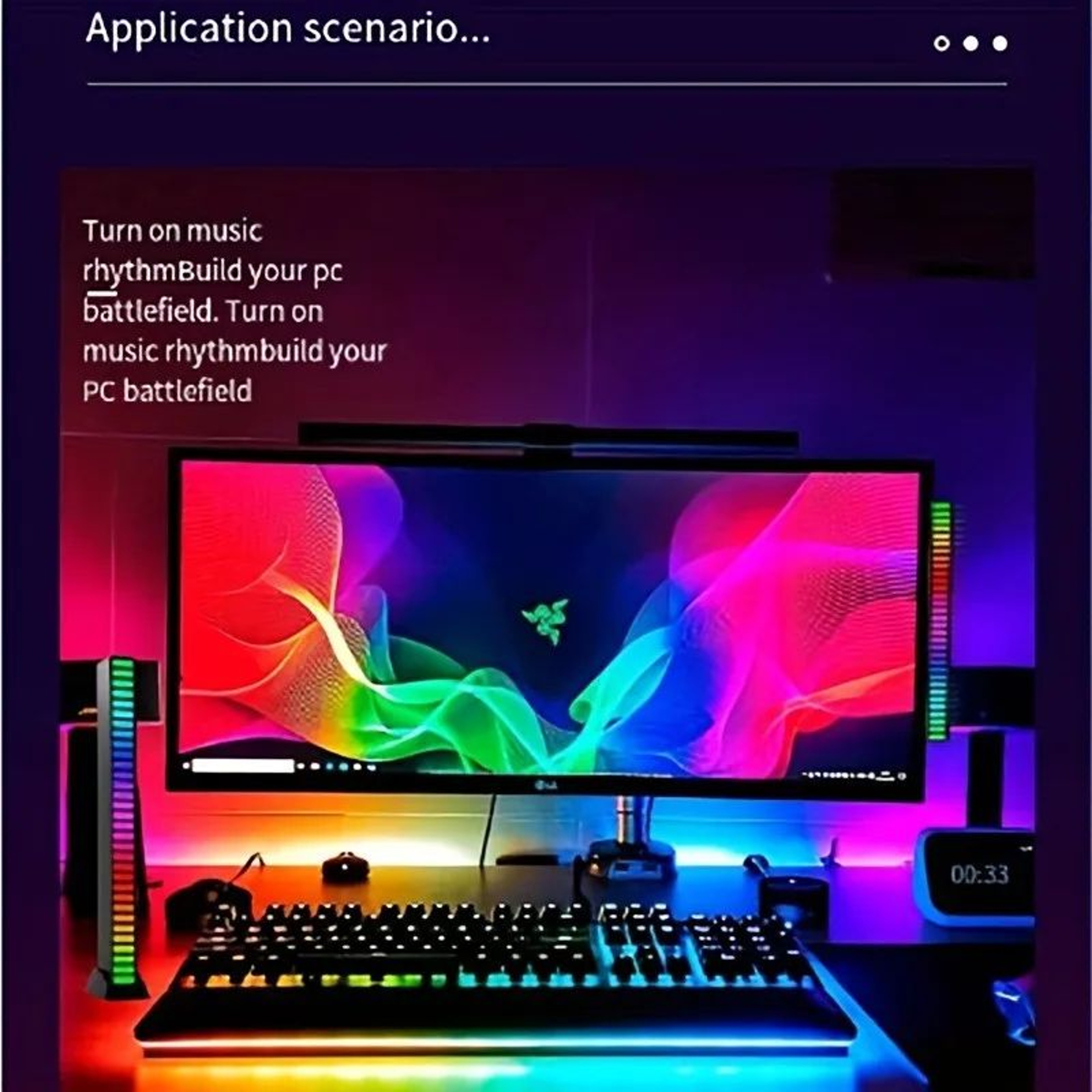 Colorful Sound Rhythm Smart LED Light Bar  USB Gaming Room Ambient Lighting 1