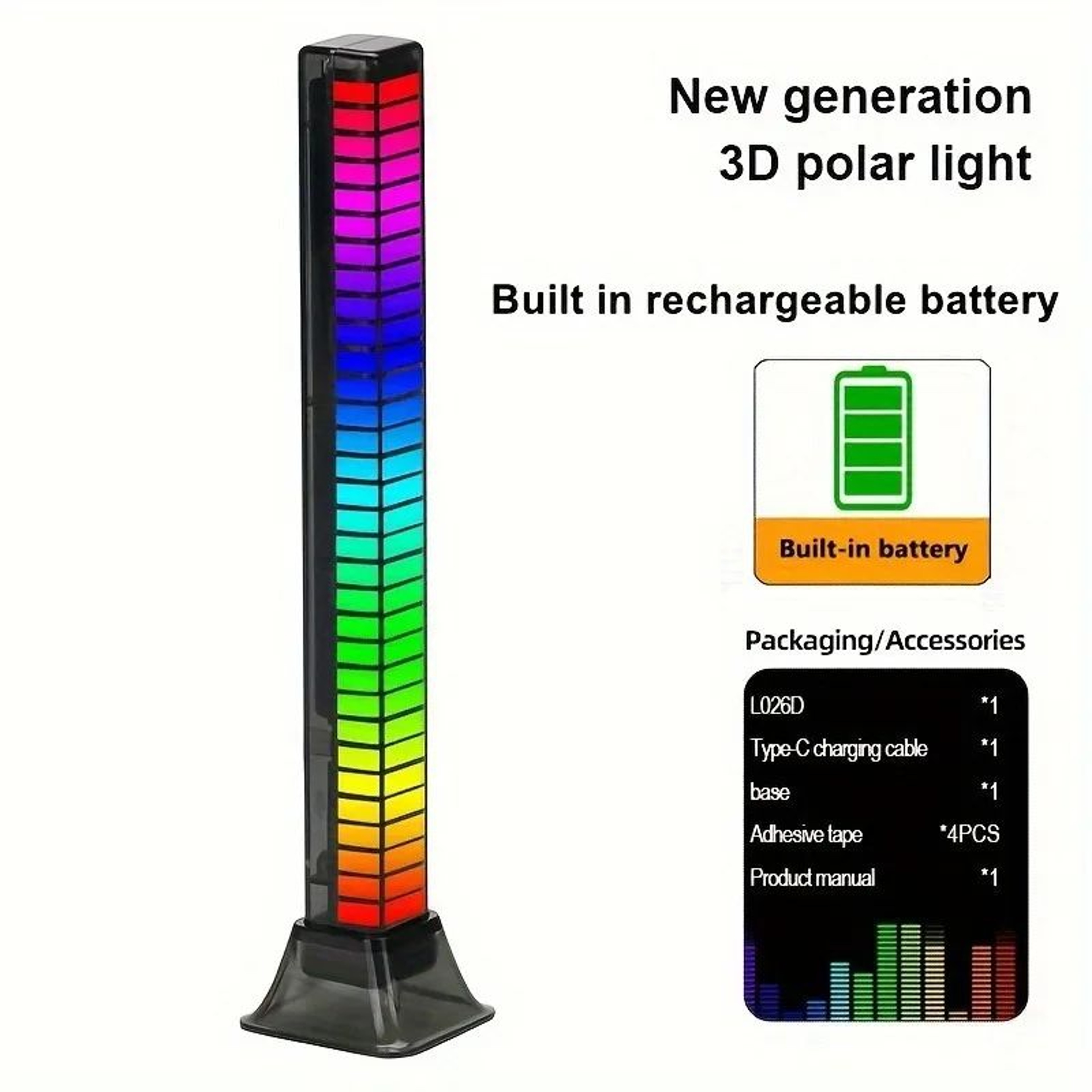 Colorful Sound Rhythm Smart LED Light Bar  USB Gaming Room Ambient Lighting 2