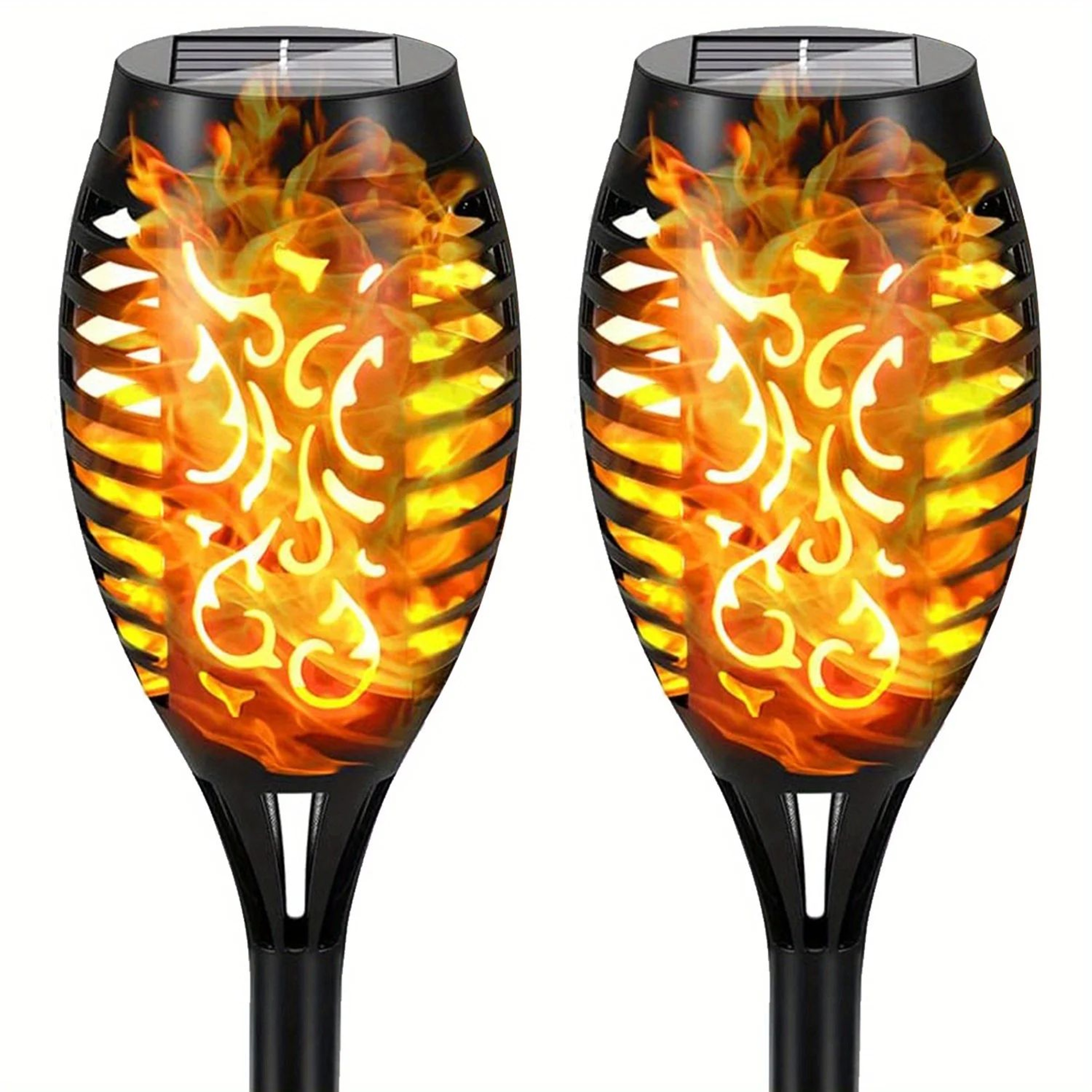 12 LED Solar Flame Torch Lights Waterproof Outdoor Garden Lights For Yard Pathway And Holiday Decor 4
