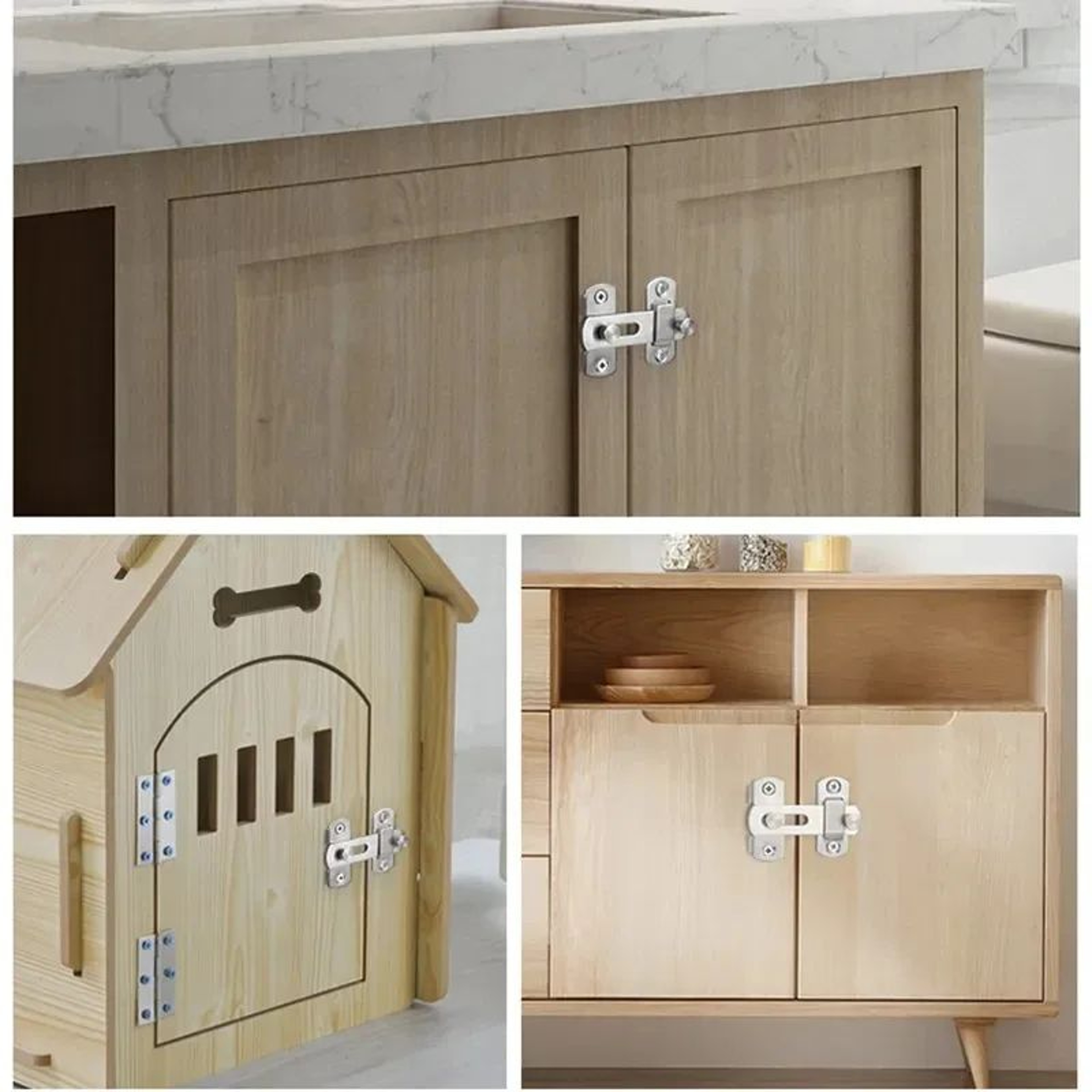 Stainless Steel Barn Door Lock  Sliding Door Latch With 0180 Flip For Bathrooms Garages  Pet Doors 2