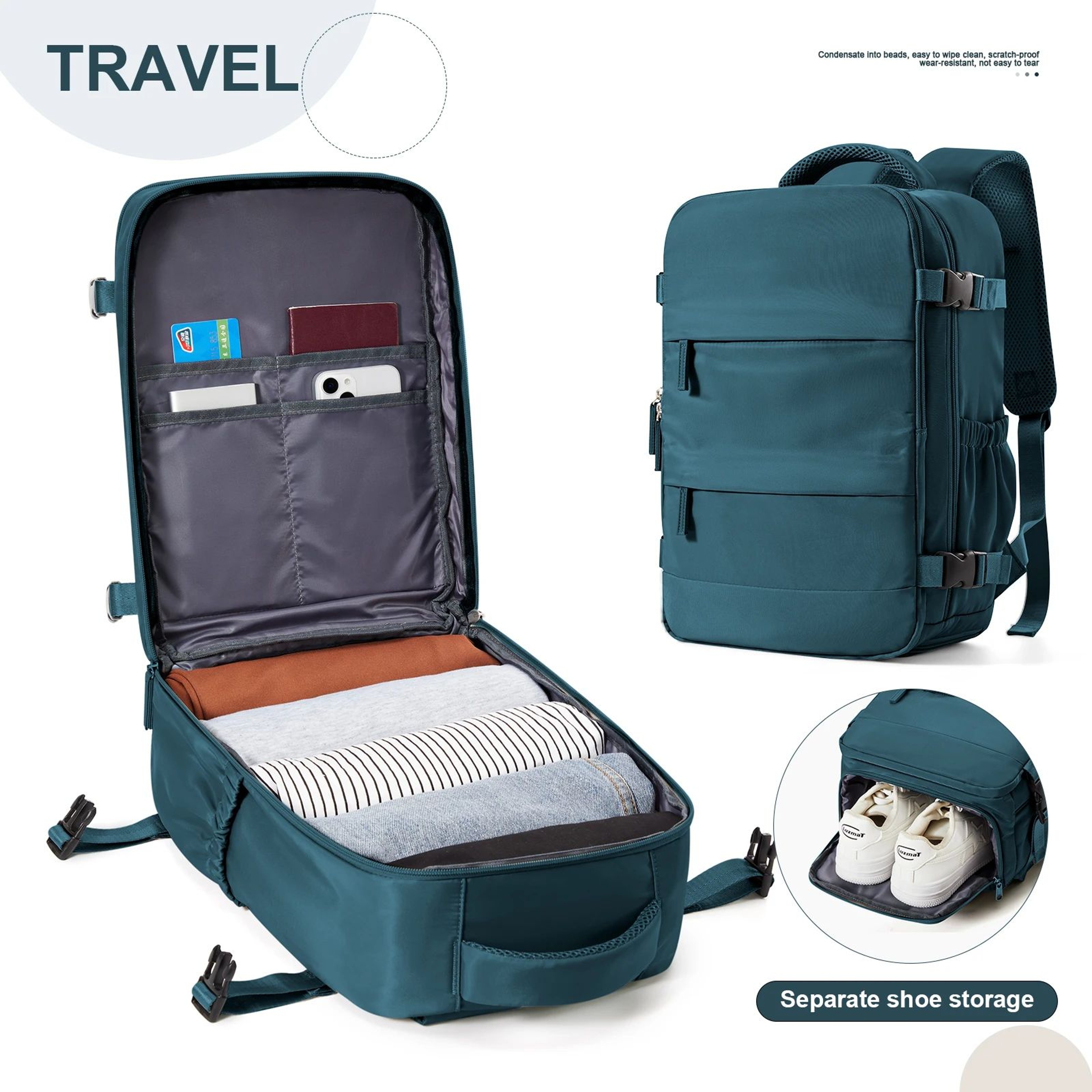 Ryanair Cabin Travel Backpack 40x20x25  Ryanair Backpack Hand Luggage With Laptop Compartment 5