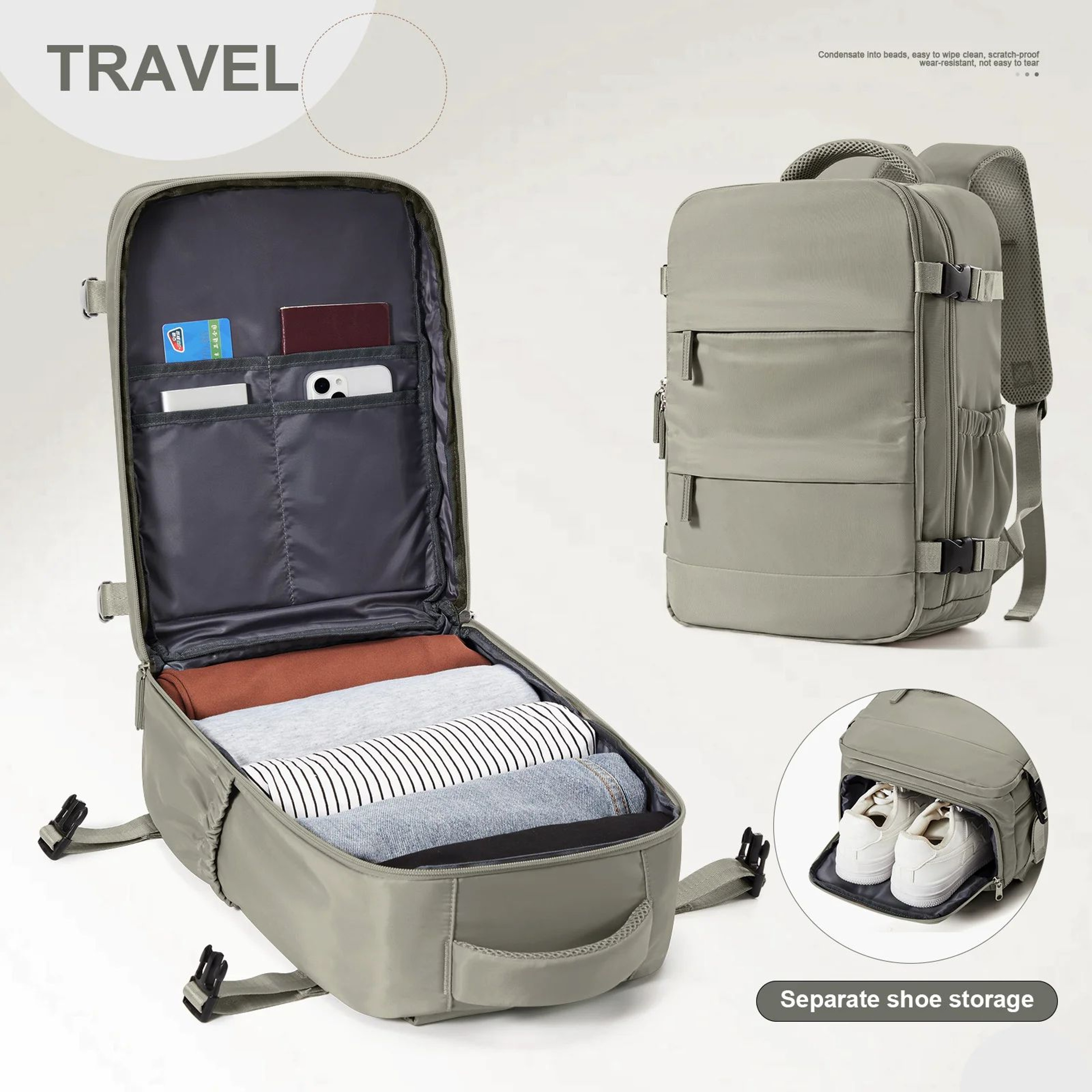 Ryanair Cabin Travel Backpack 40x20x25  Ryanair Backpack Hand Luggage With Laptop Compartment 6