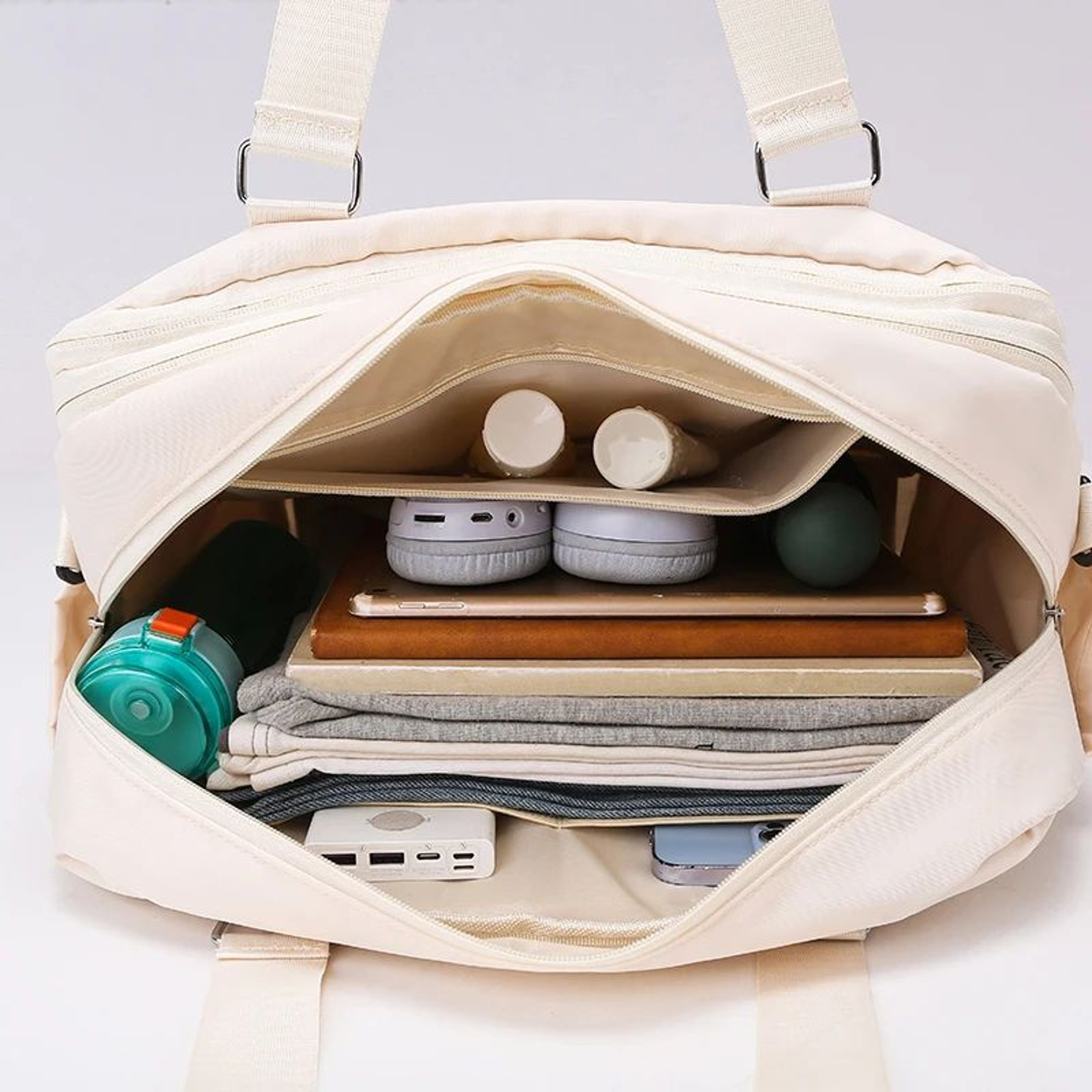 Extendable Travel Duffle Bag  Expandable Travel Bag CarryOn With MultiLayer Storage For Weekend Tri 3
