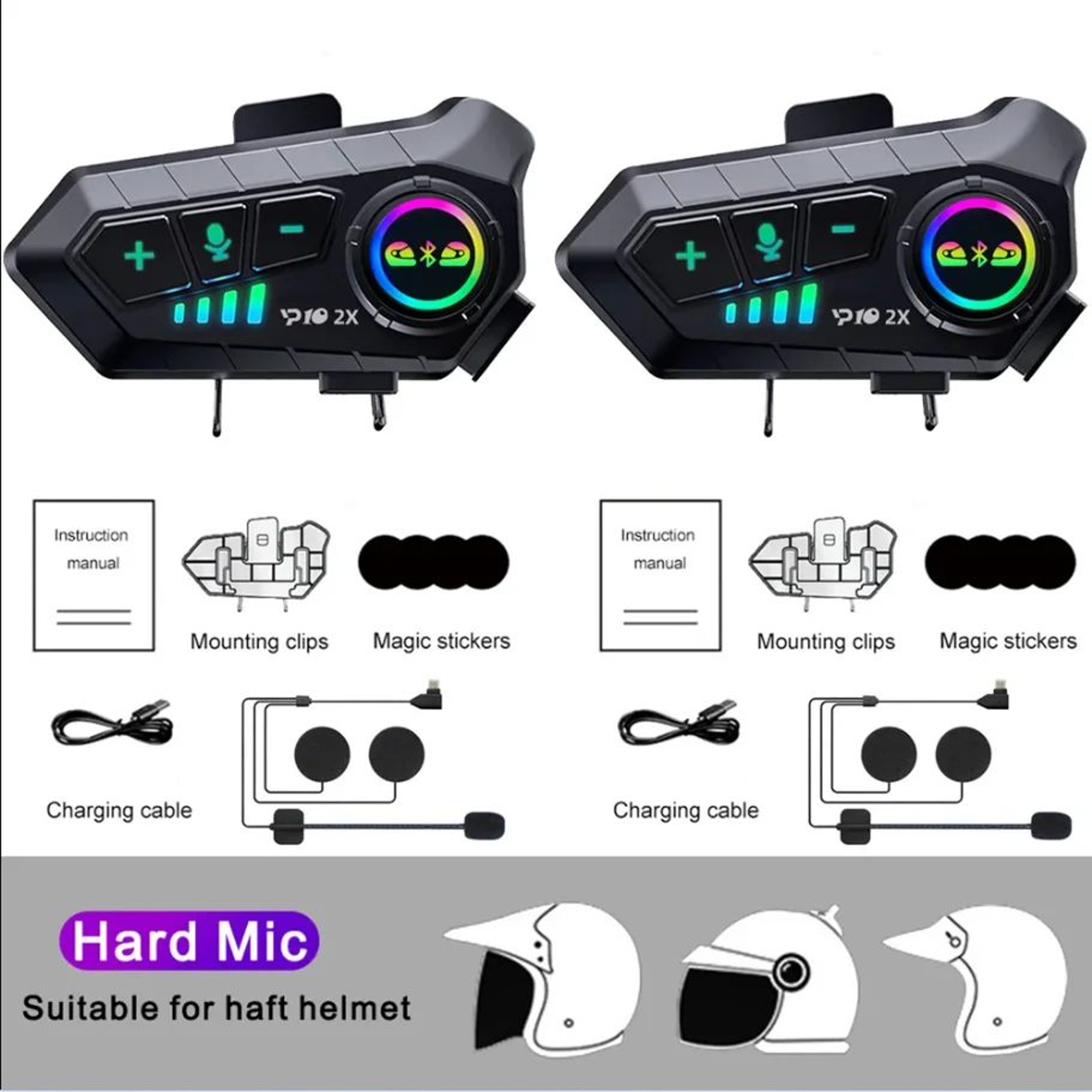 Kebidumei YP10 Bluetooth Motorcycle Helmet Intercom  Motorcycle Helmet Intercom With Bluetooth 53   5