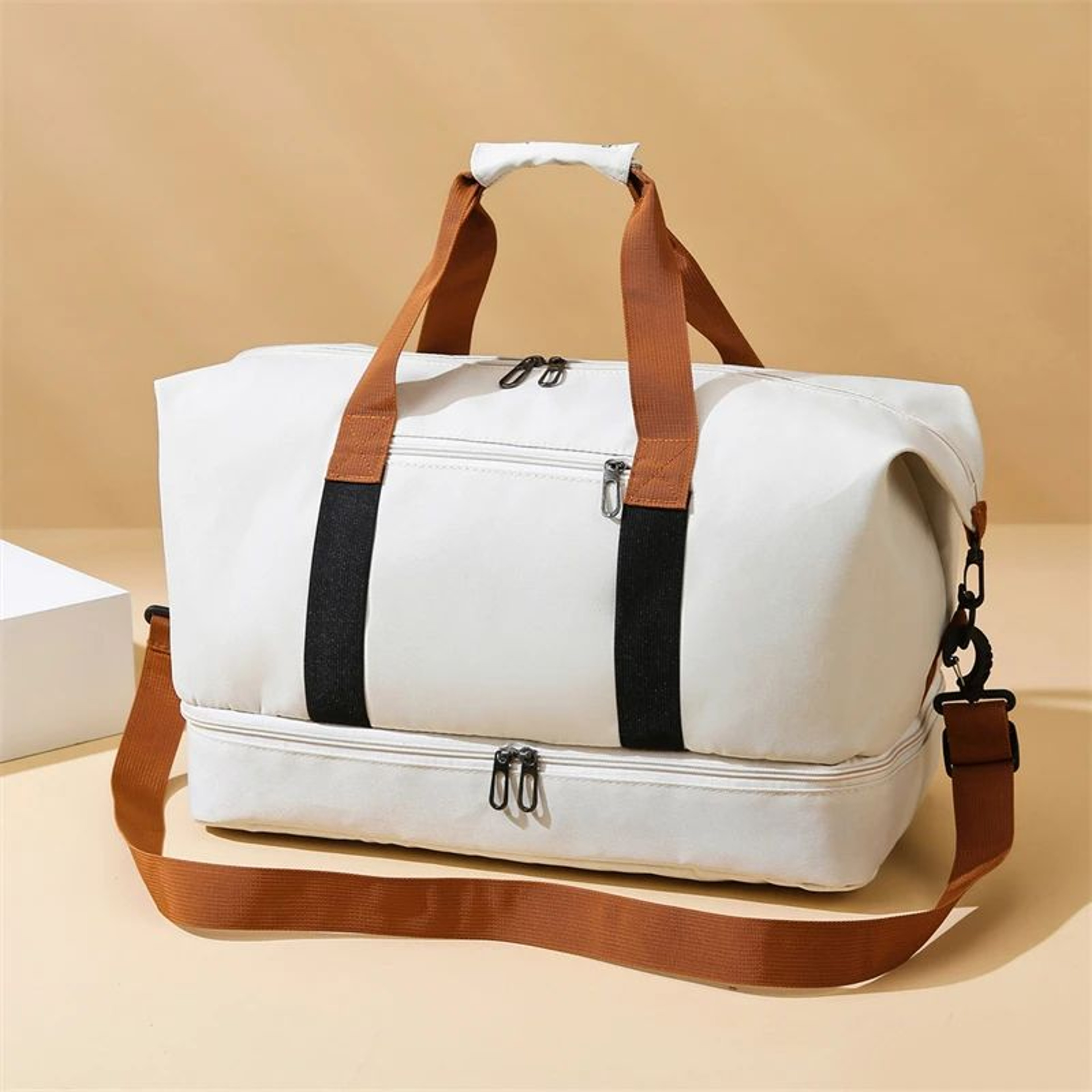 Large Capacity Travel Gym Bag  Portable Travel Bag With Independent Shoe Compartment  Lightweight D 0