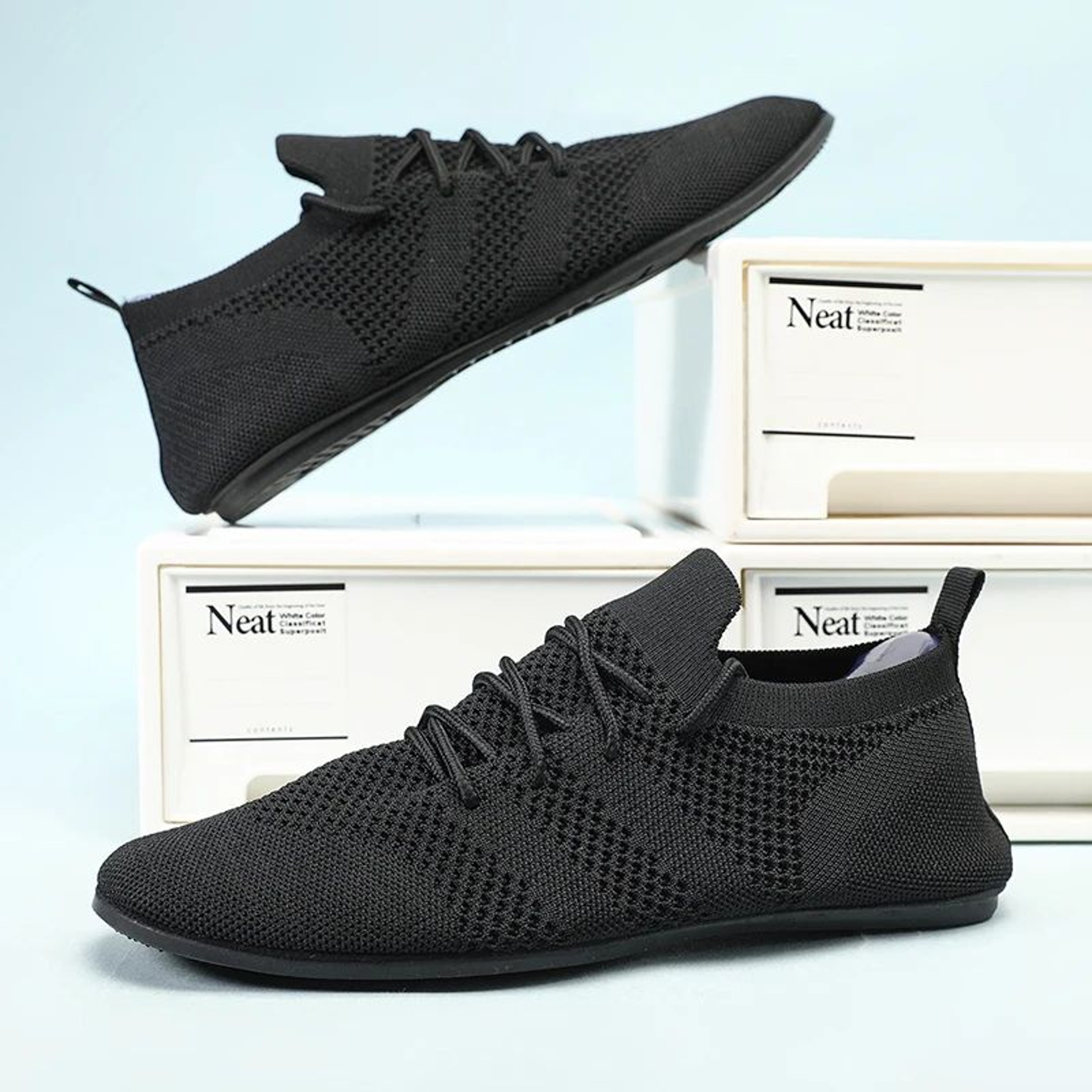 Lightweight Breathable Casual Shoes  Mesh LaceUp Men Driving Loafers For Everyday Comfort 0
