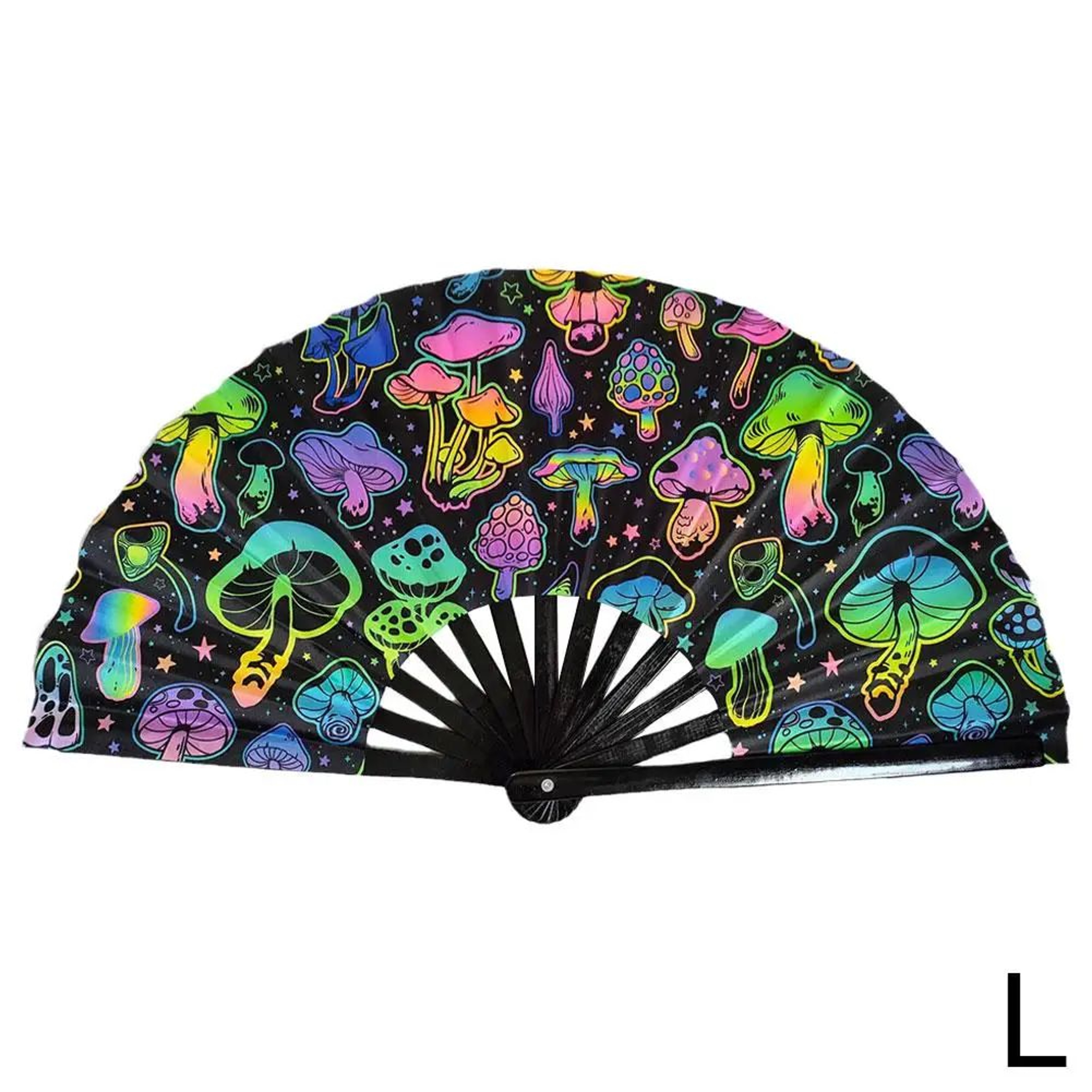 Foldable Rave Hand Fan  Colorful Rave Fan With Reflective Gradient Design For Festivals  Dance 17