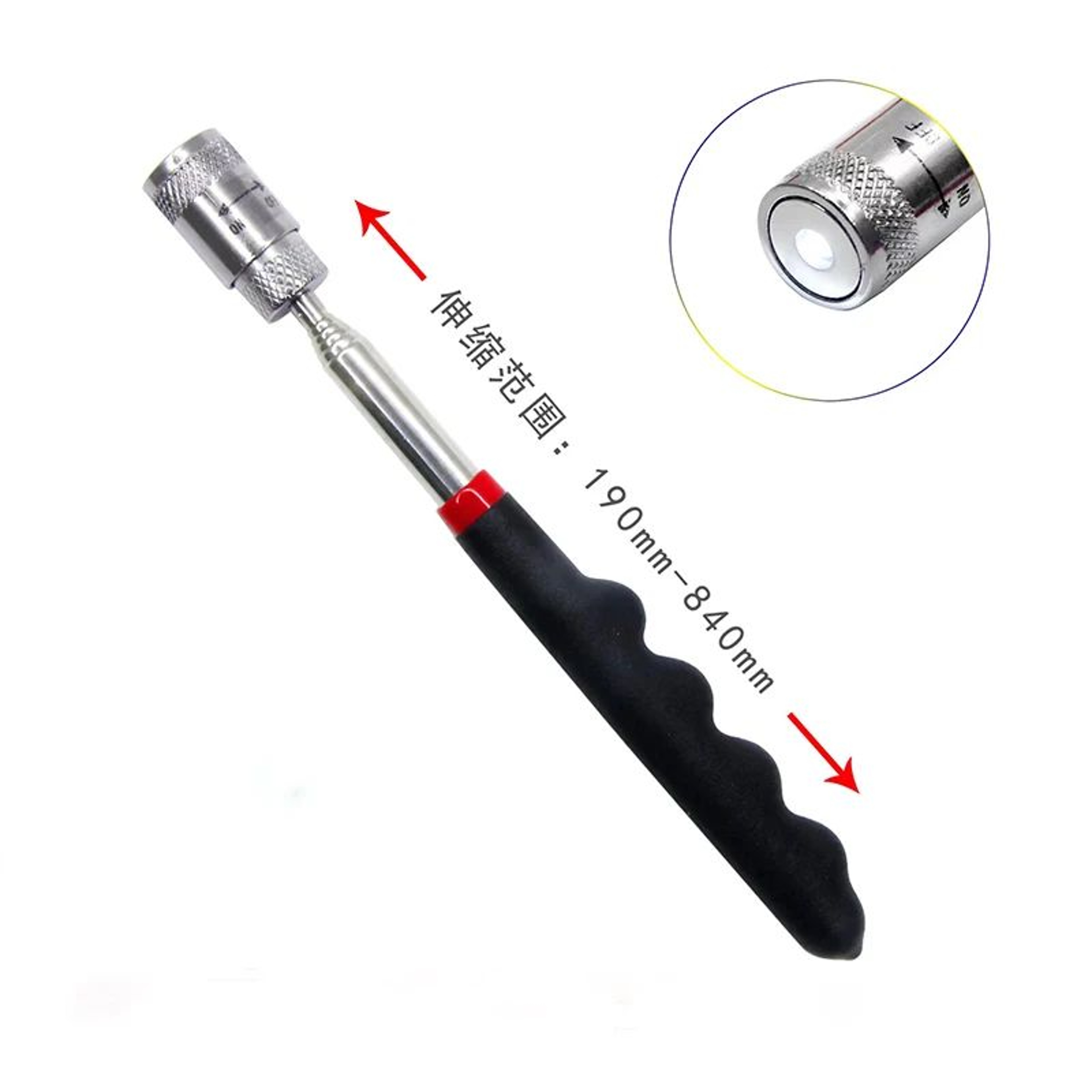 Telescopic Magnetic Pickup Tool With LED Light  Portable Magnetic Pickup Tool For Nuts Bolts  Small 9