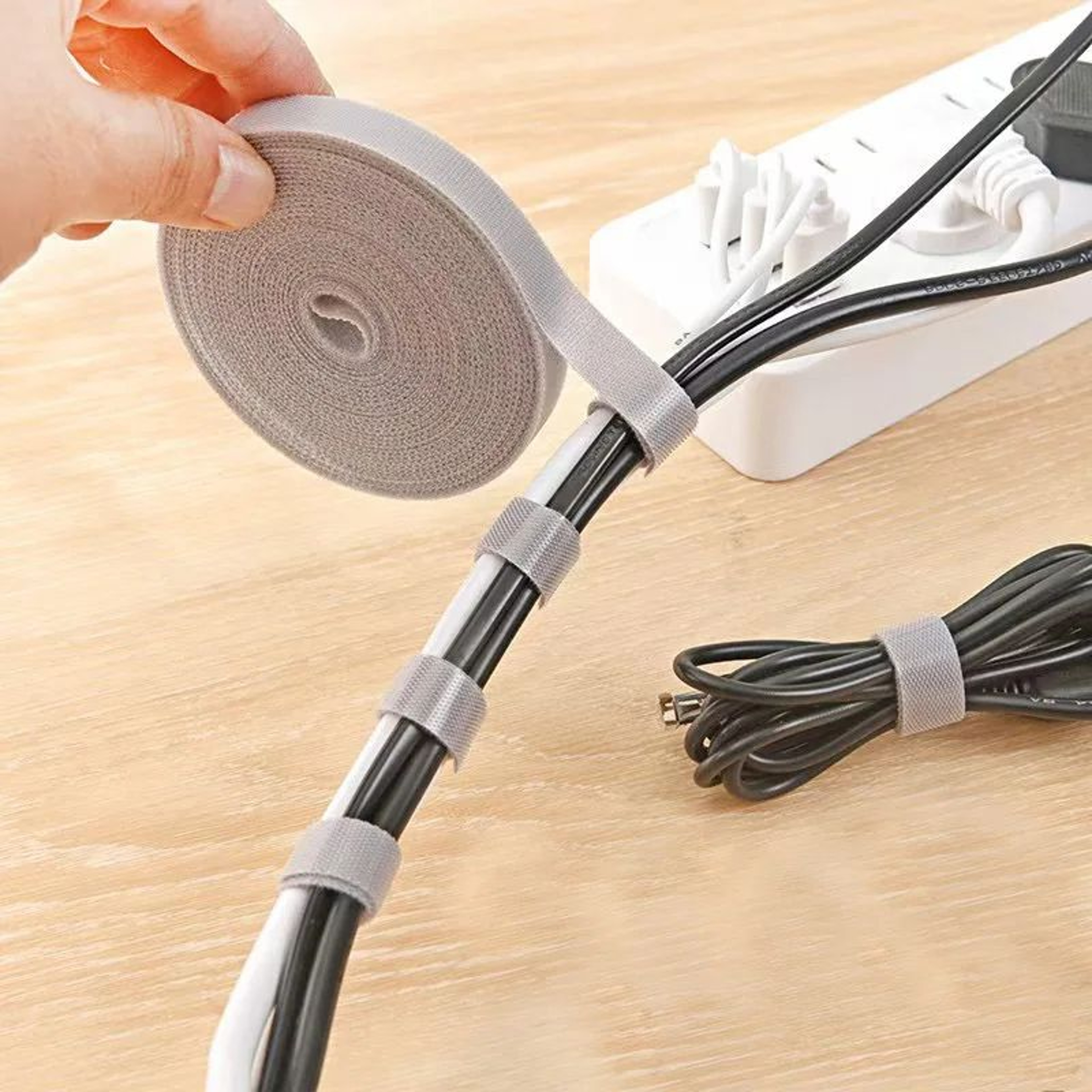 Flexible Cable Organizer Tape  Reusable Cable Organizer For Clean Desk  Cord Management 15M 4